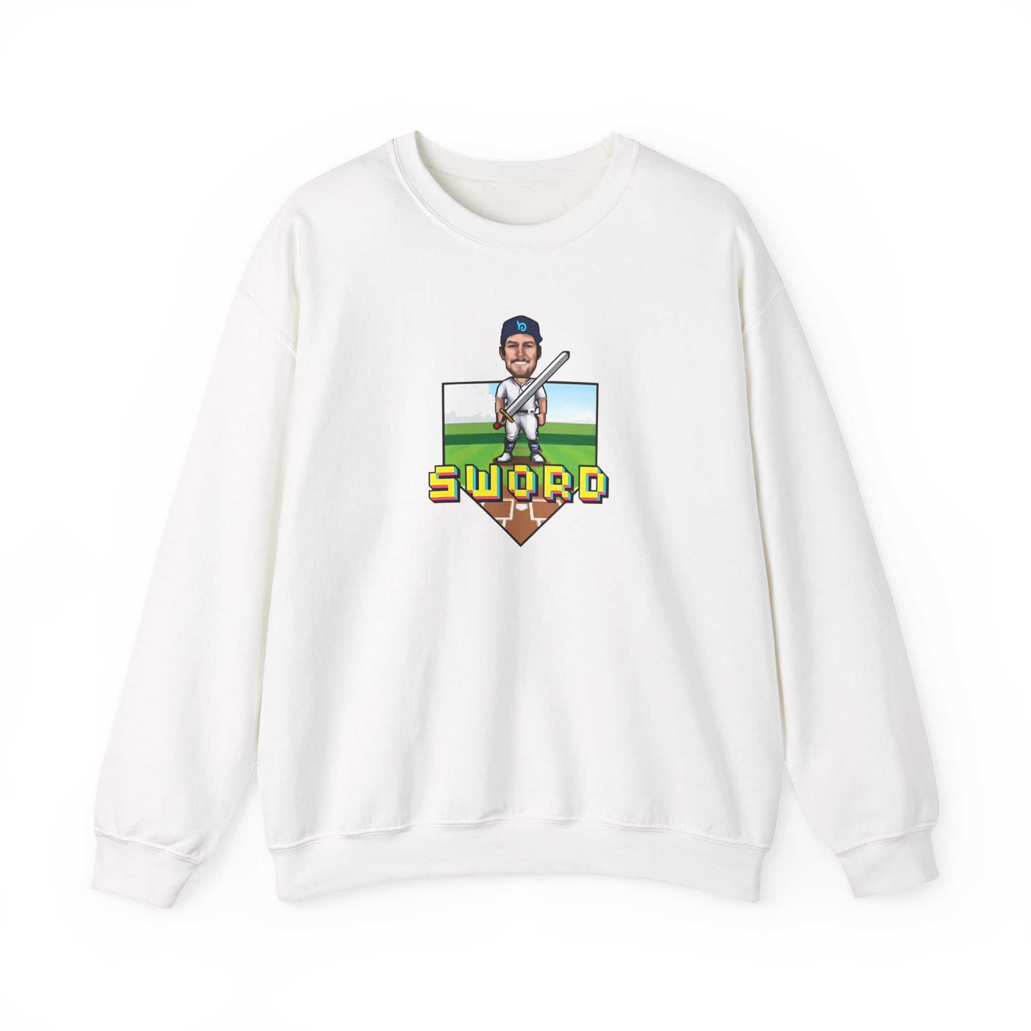 Trevor Bauer Sword Pixel Art Unisex Heavy Blendâ„¢ Crewneck Sweatshirt