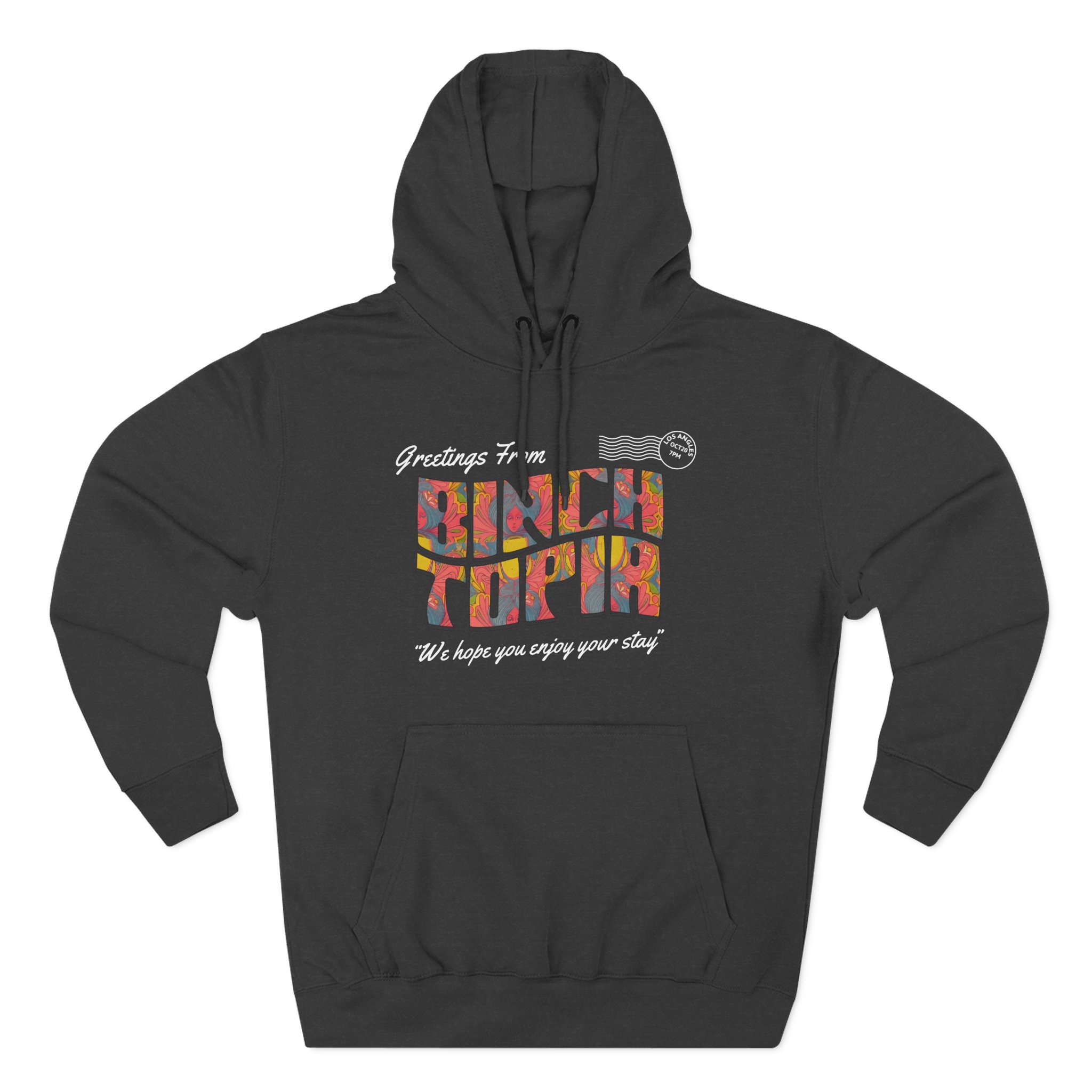 Binchtopia Postcard Three-Panel Fleece Hoodie