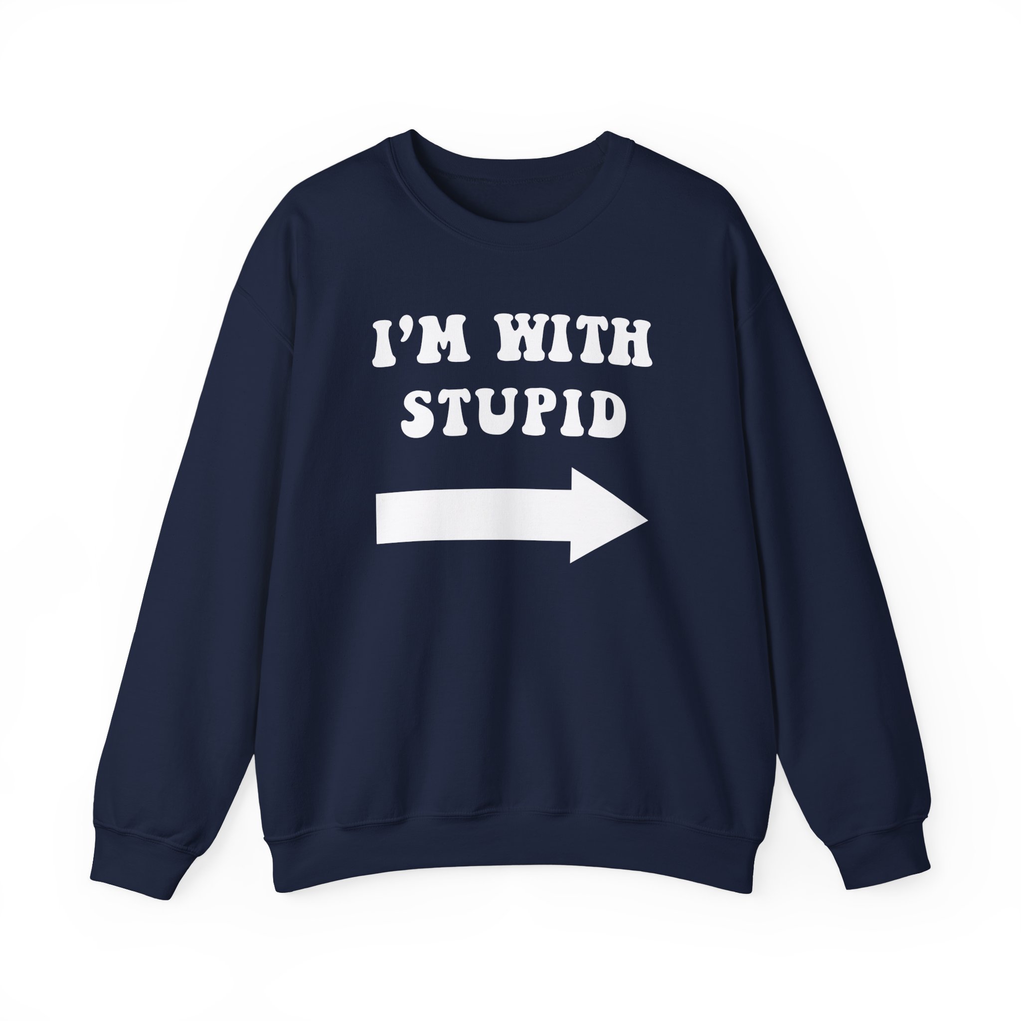 Jimmy Kimmel I'm With Stupid Unisex Heavy Blendâ„¢ Crewneck Sweatshirt