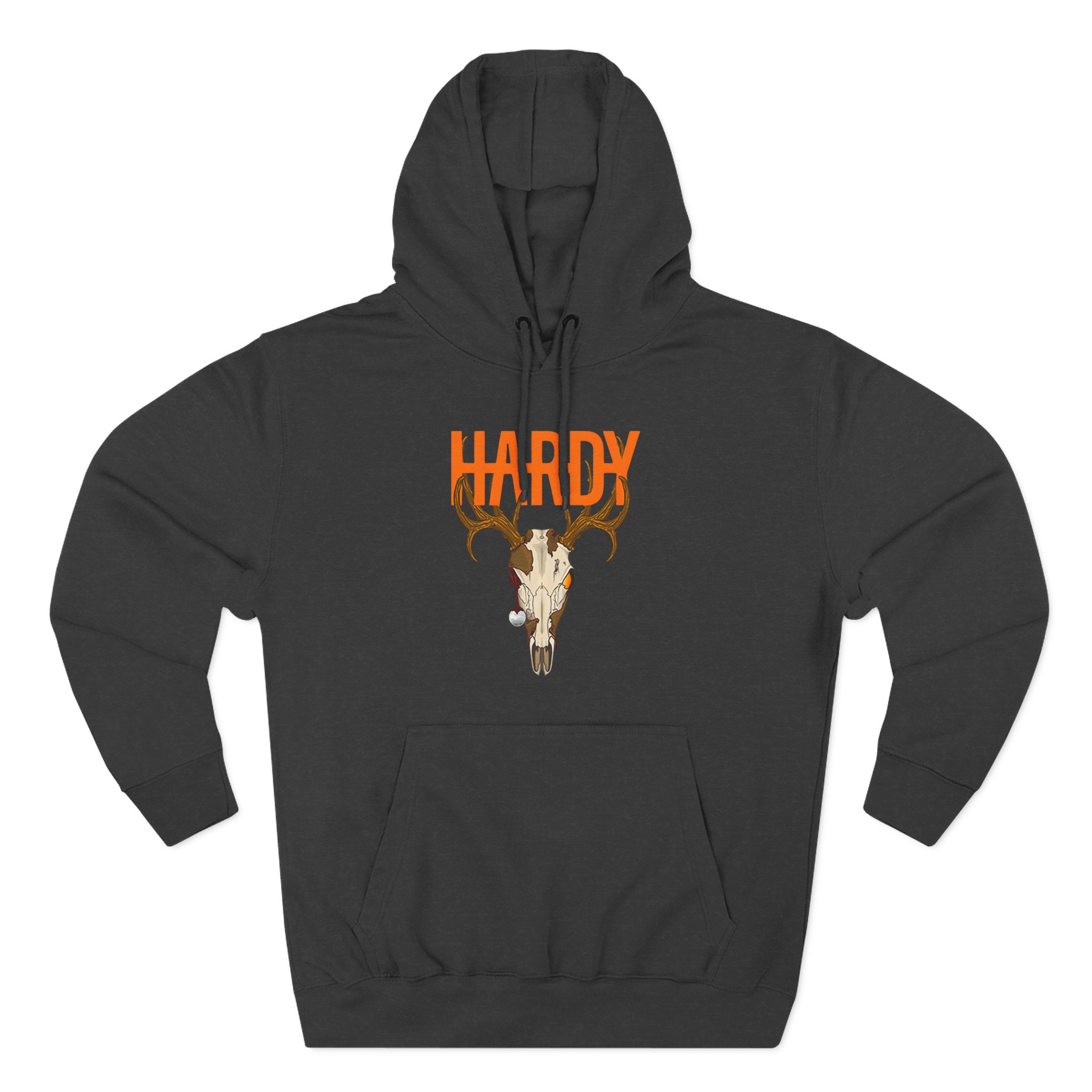 Hardy Deer Skull Three-Panel Fleece Hoodie