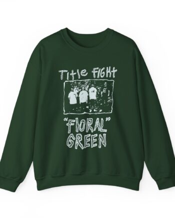 Title Fight Floral Green Unisex Heavy Blend™ Crewneck Sweatshirt