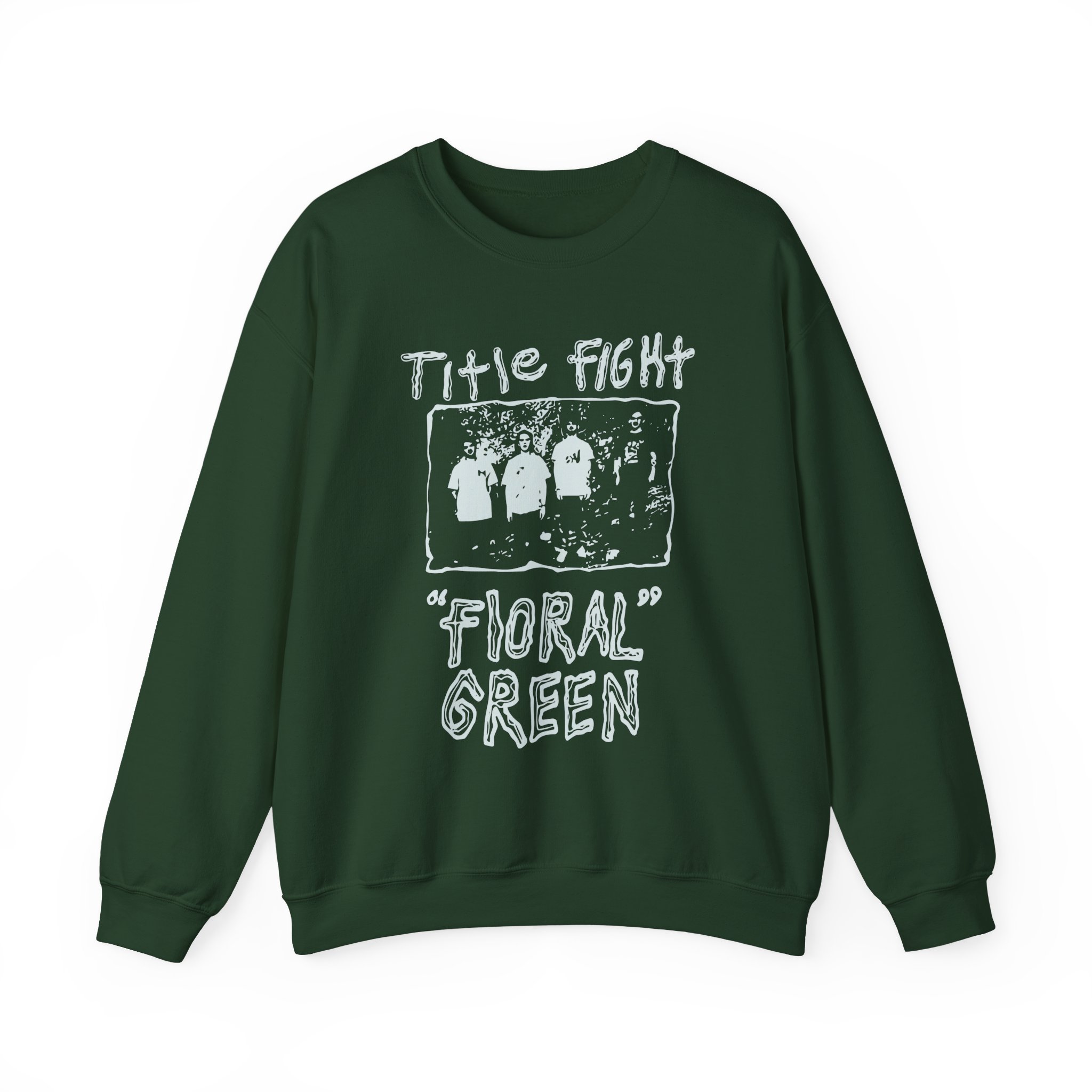 Title Fight Floral Green Unisex Heavy Blendâ„¢ Crewneck Sweatshirt