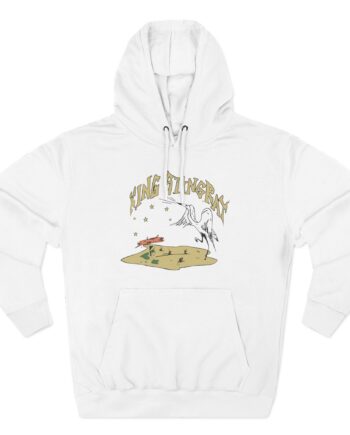 King Stingray Ivory Bird Three-Panel Fleece Hoodie
