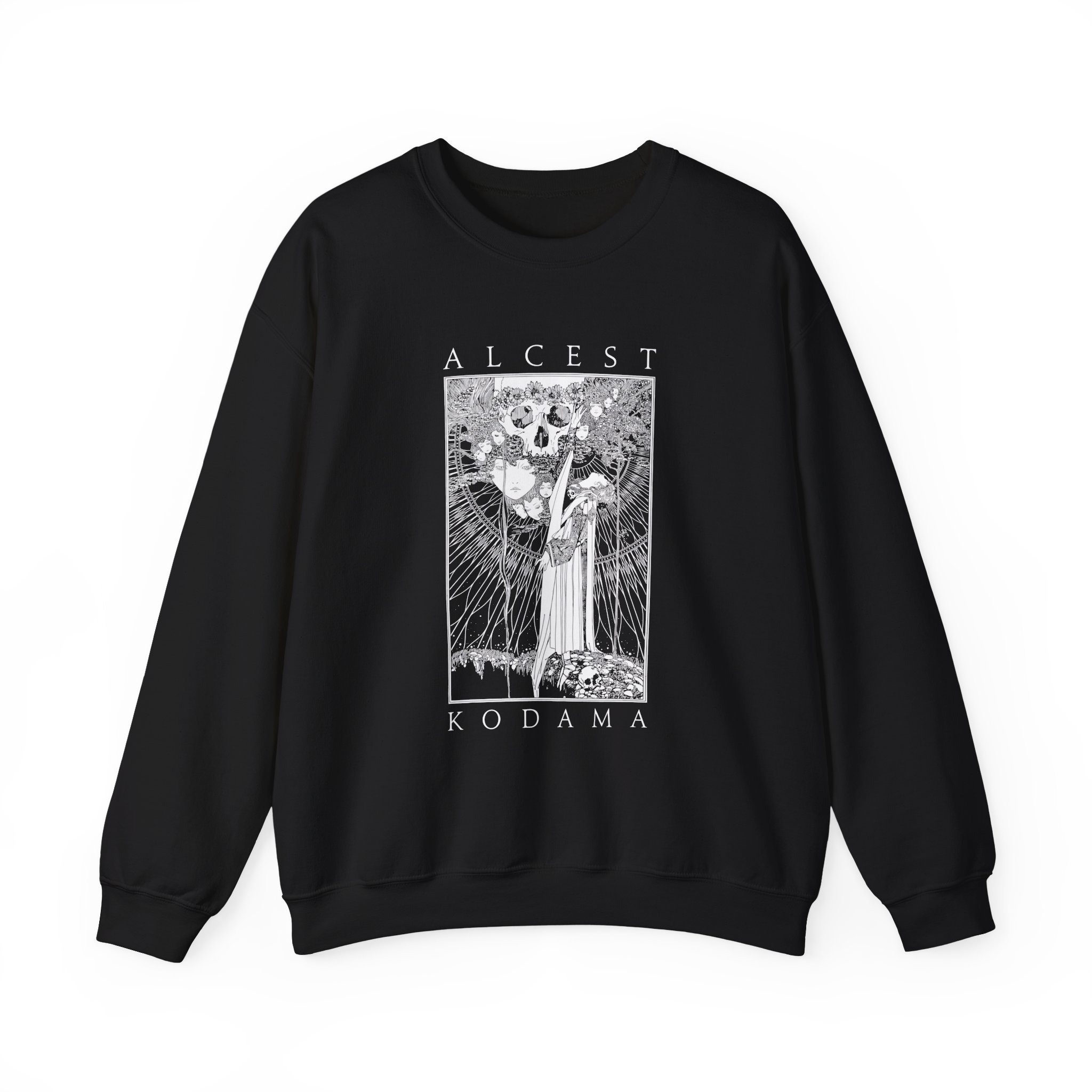 Alcest Kodama Faces Unisex Heavy Blendâ„¢ Crewneck Sweatshirt