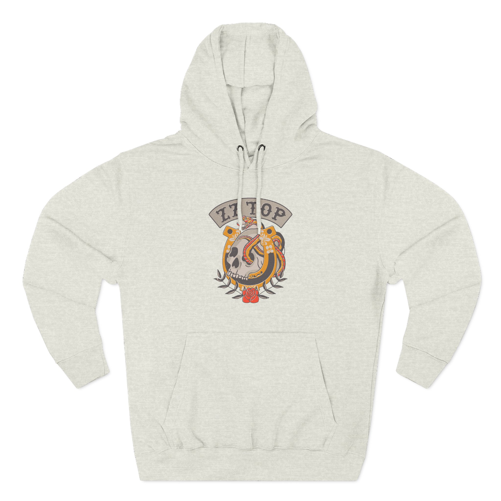 ZZ Top Skull Three-Panel Fleece Hoodie