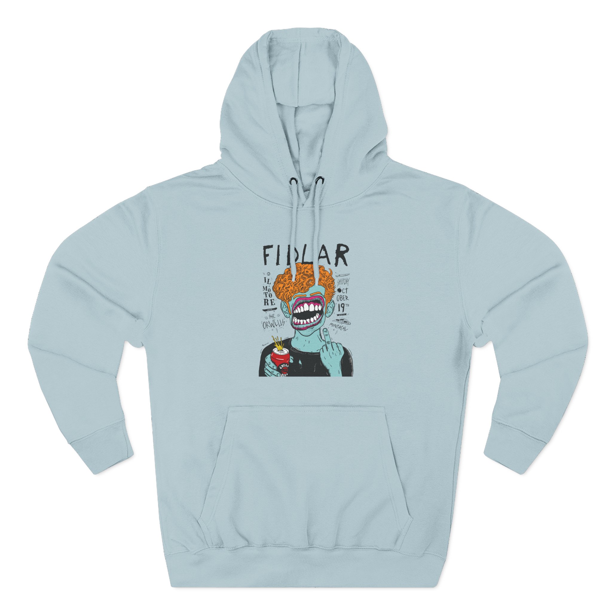 Fidlar Band Rock the Orwells Three-Panel Fleece Hoodie