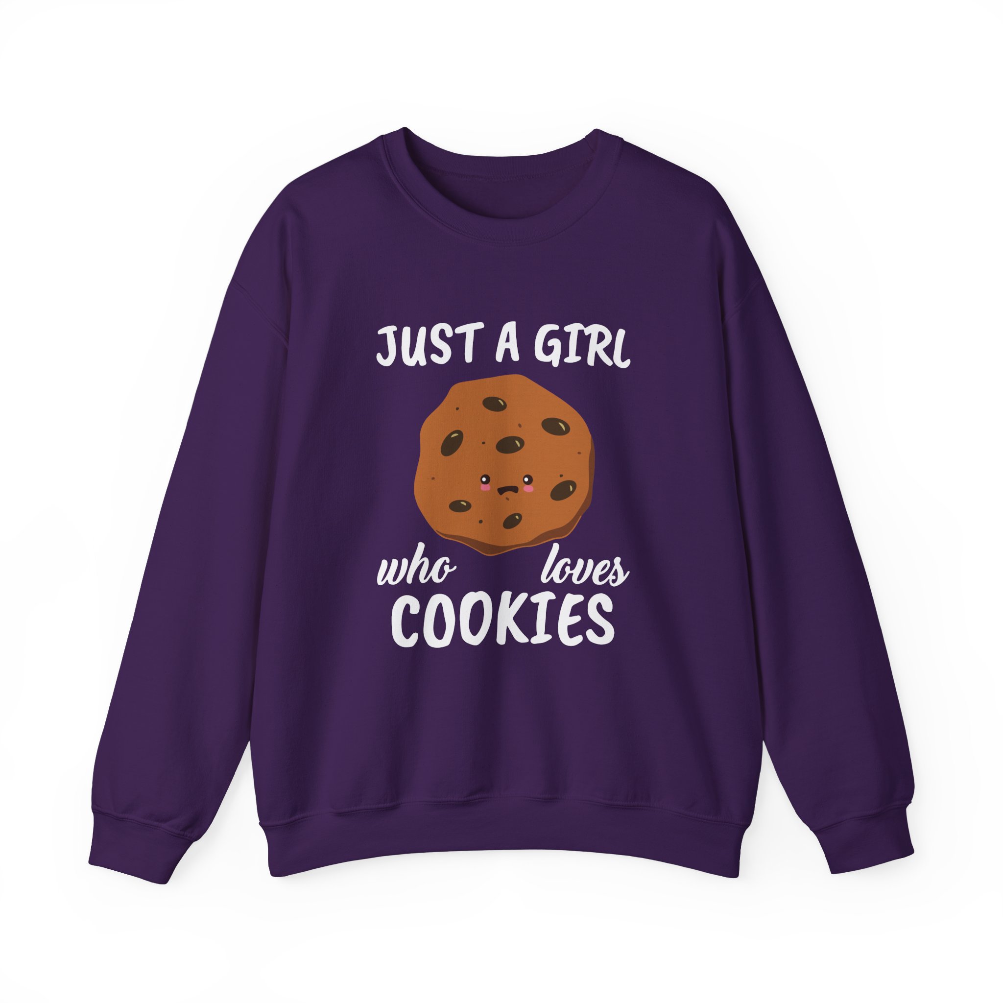 Cookieswirlc Just a Girl Who Loves Cookies Unisex Heavy Blendâ„¢ Crewneck Sweatshirt