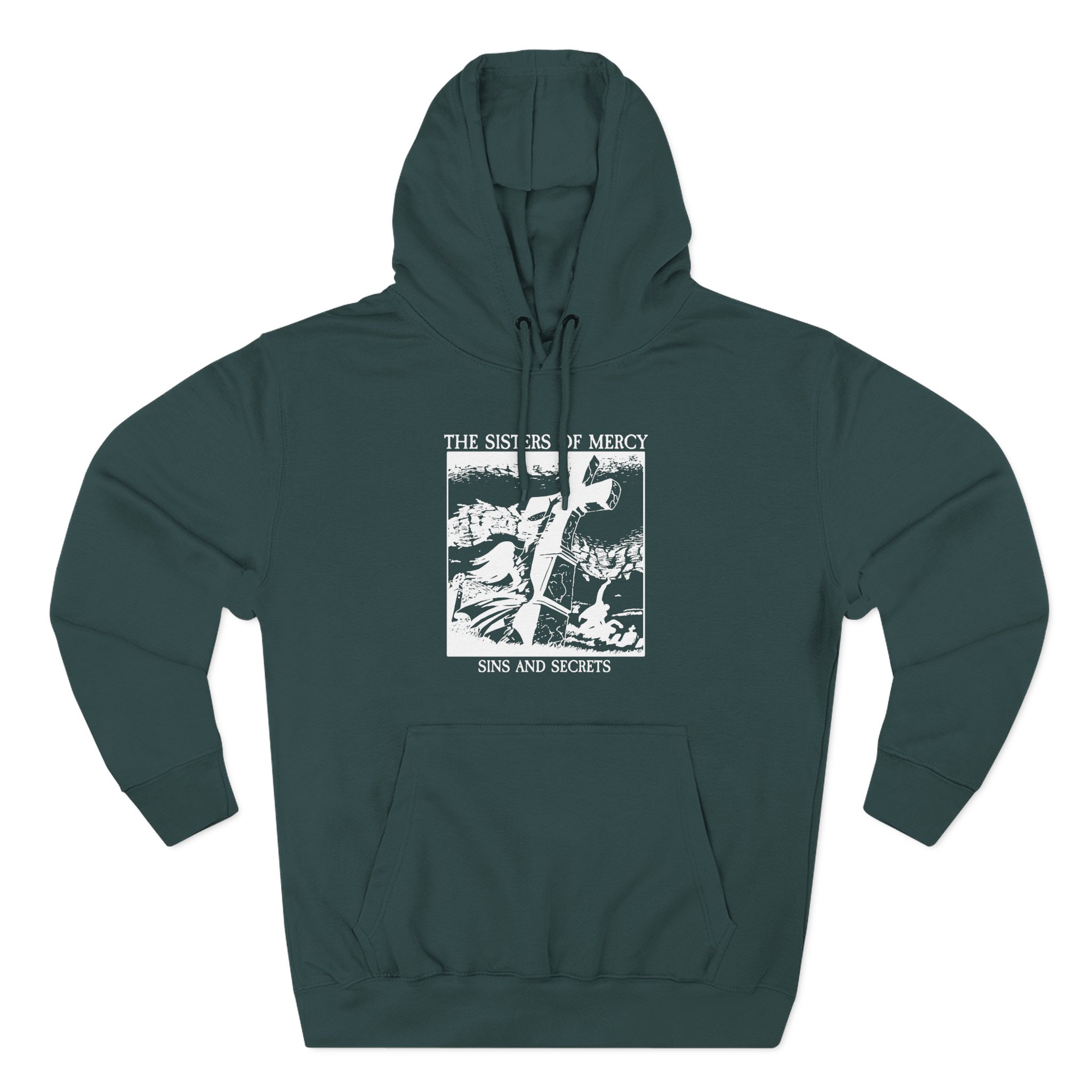 The Sisters Of Mercy Sins And Secrets Three-Panel Fleece Hoodie