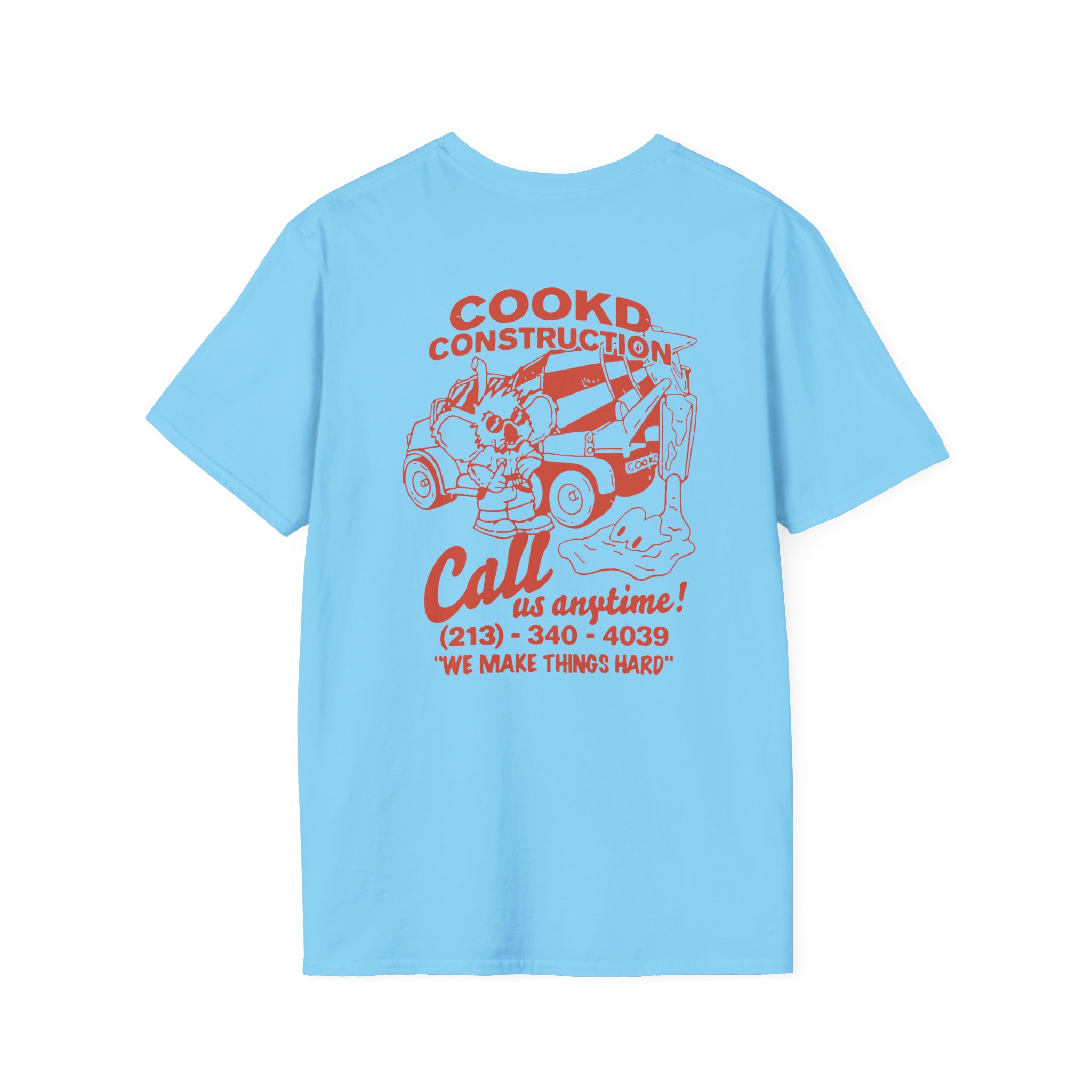 Cookd Construction Koala Unisex Softstyle T-Shirt