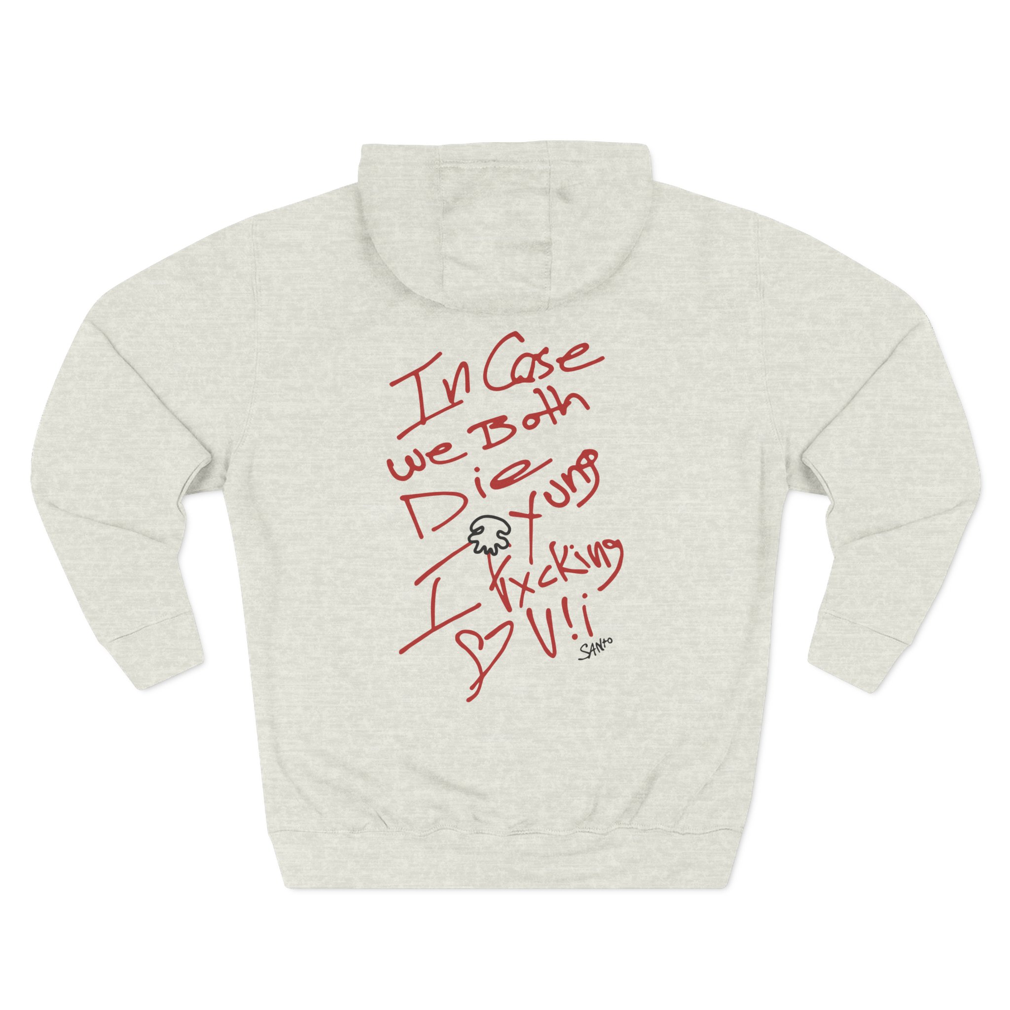 Saint Jhn I Fxcking Luv U Three-Panel Fleece Hoodie