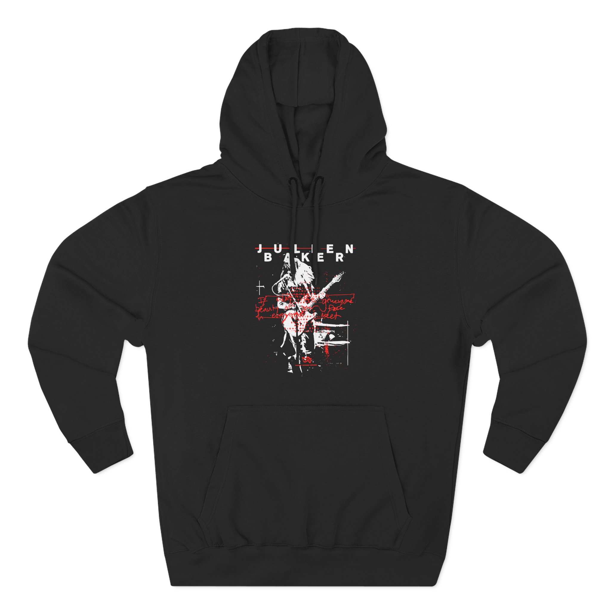 Julien Baker Live Flier Three-Panel Fleece Hoodie