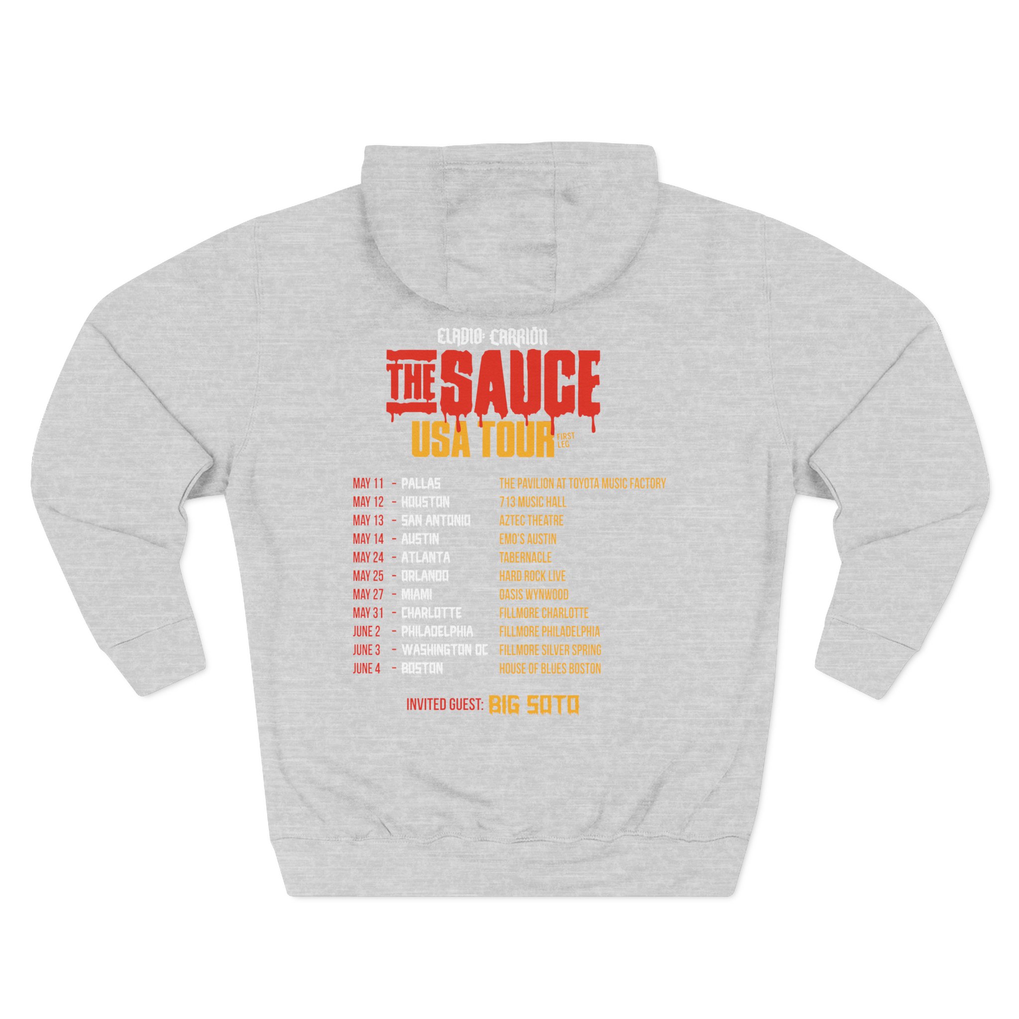 Sauce Boyz Usa Tour Three-Panel Fleece Hoodie