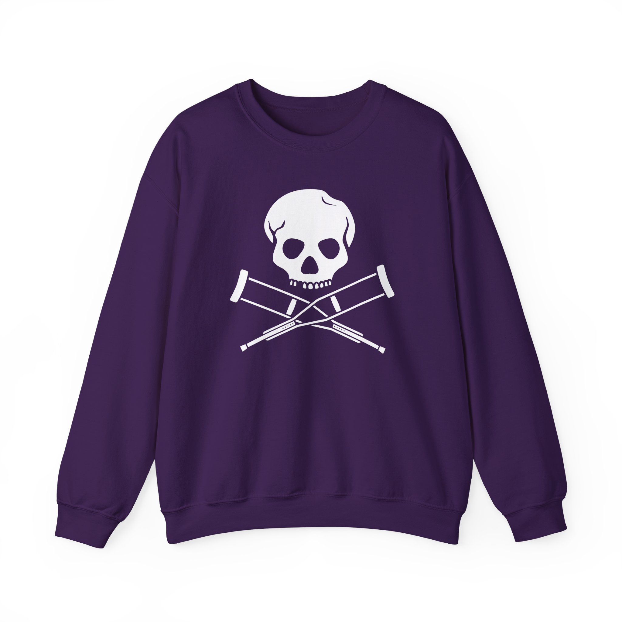 Jackass Skull and Crutches Unisex Heavy Blendâ„¢ Crewneck Sweatshirt