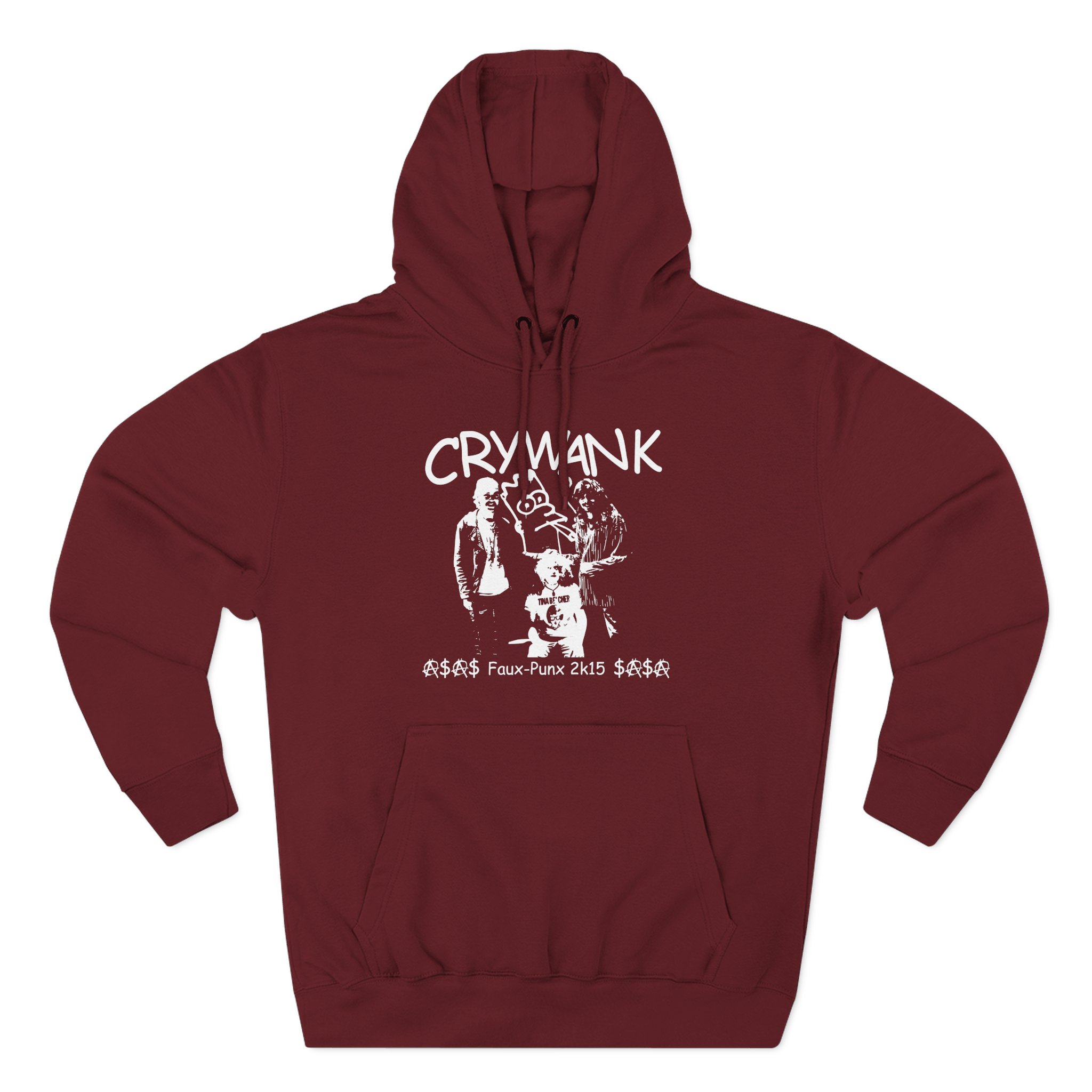Crywank Three-Panel Fleece Hoodie