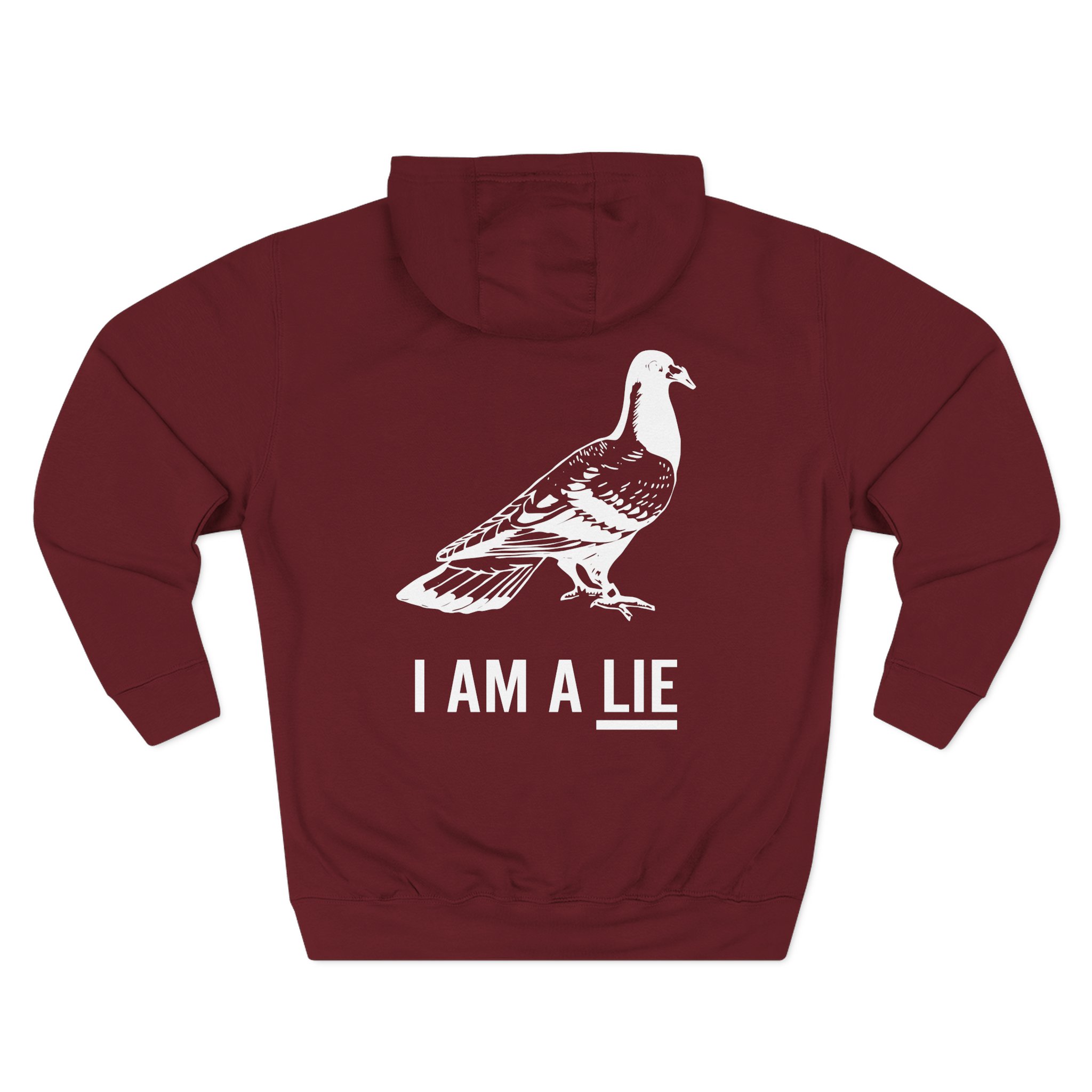 Birds Arent Real I am a Lie Three-Panel Fleece Hoodie