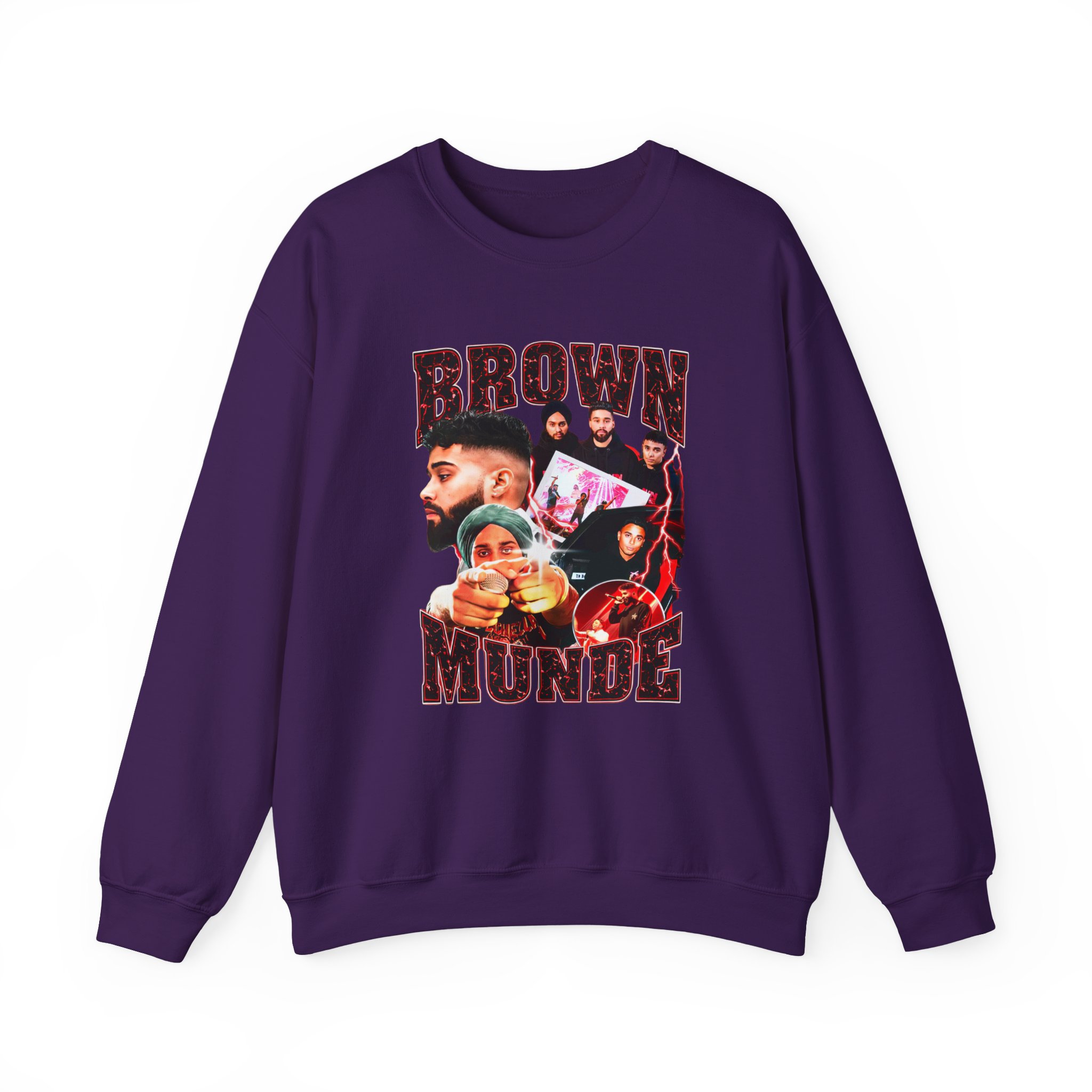 AP Dhillon Brown Munde Unisex Heavy Blend Crewneck Sweatshirt