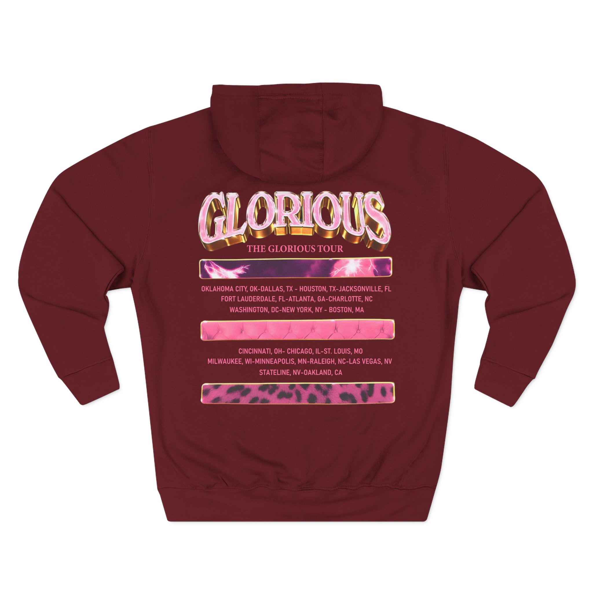 Glorilla Glorious Tour From Memphis Three-Panel Fleece Hoodie