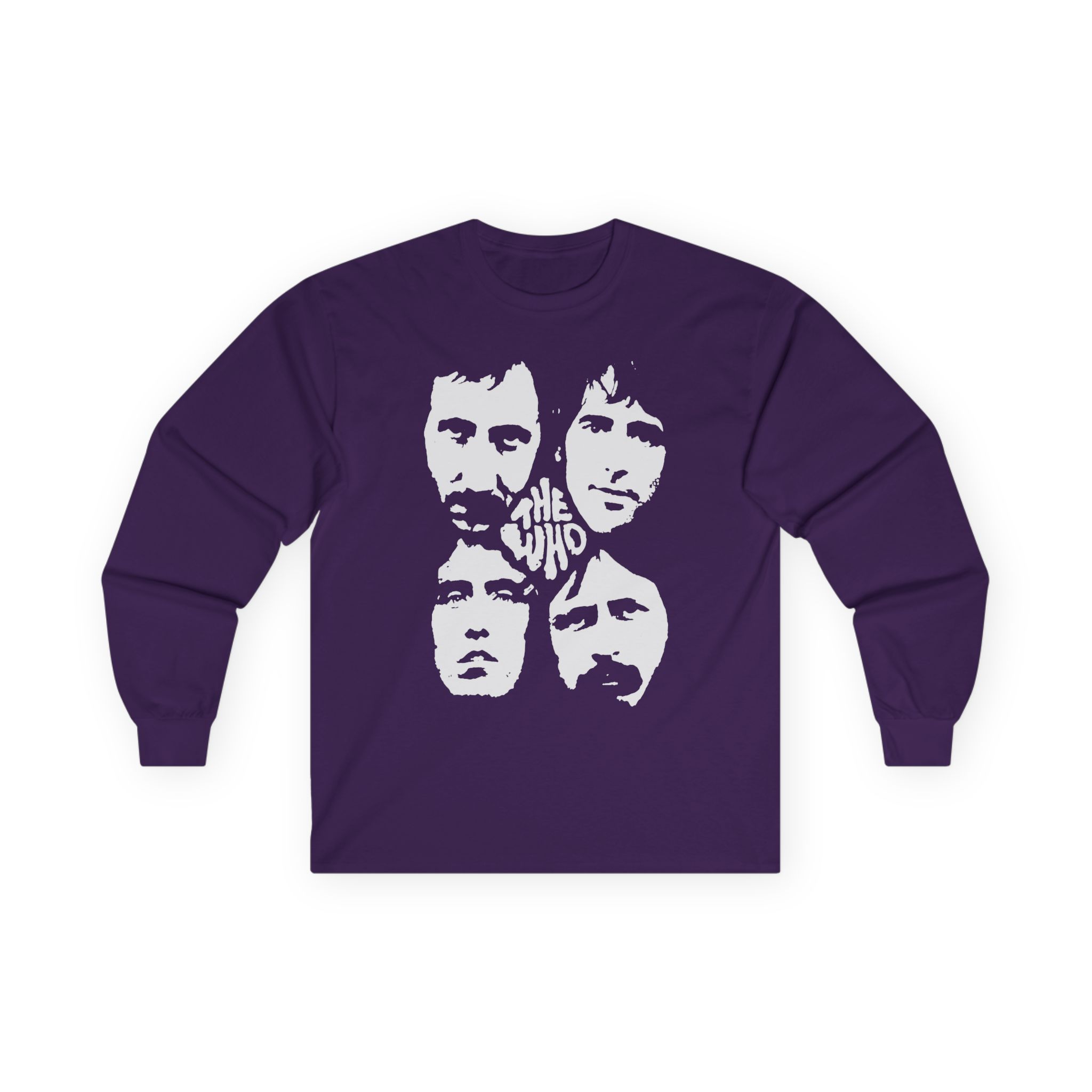 TW Distressed Four Faces Unisex Ultra Cotton Long Sleeve Tee