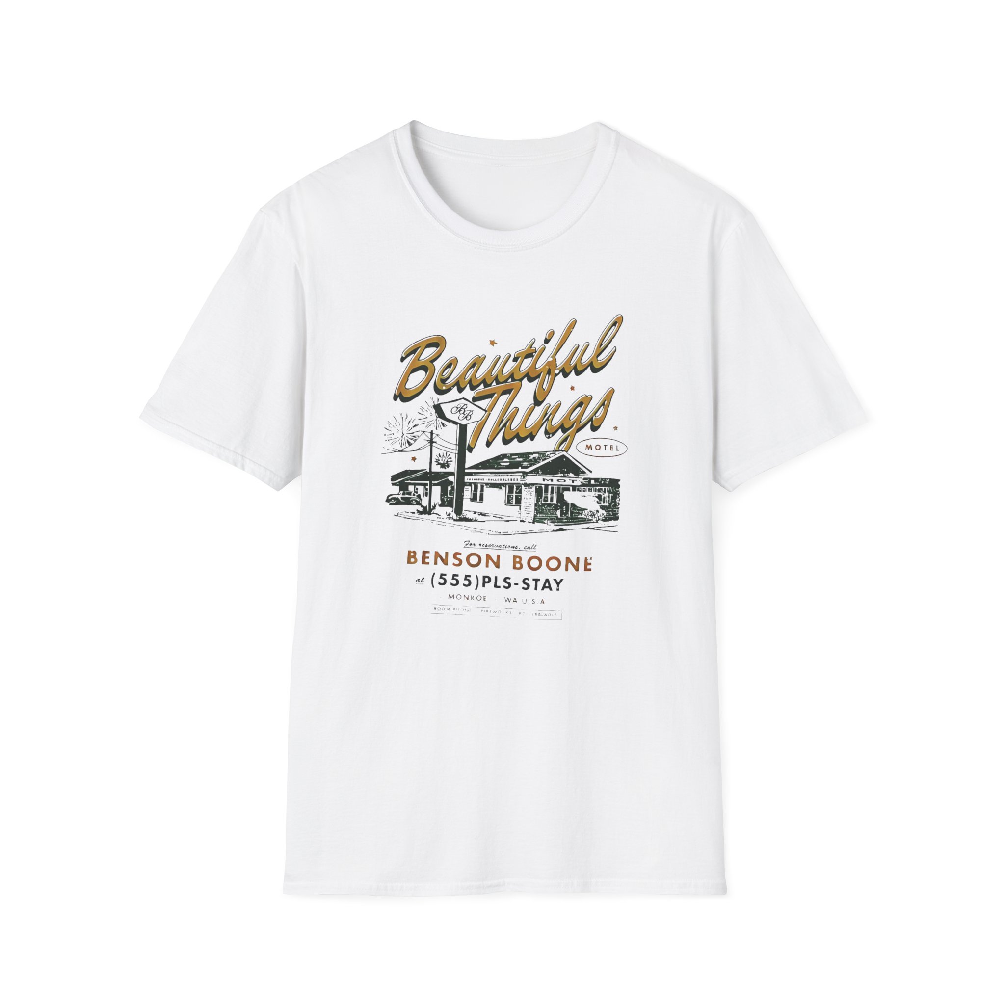 Benson Boone Beautiful Things Motel Unisex Softstyle T-Shirt