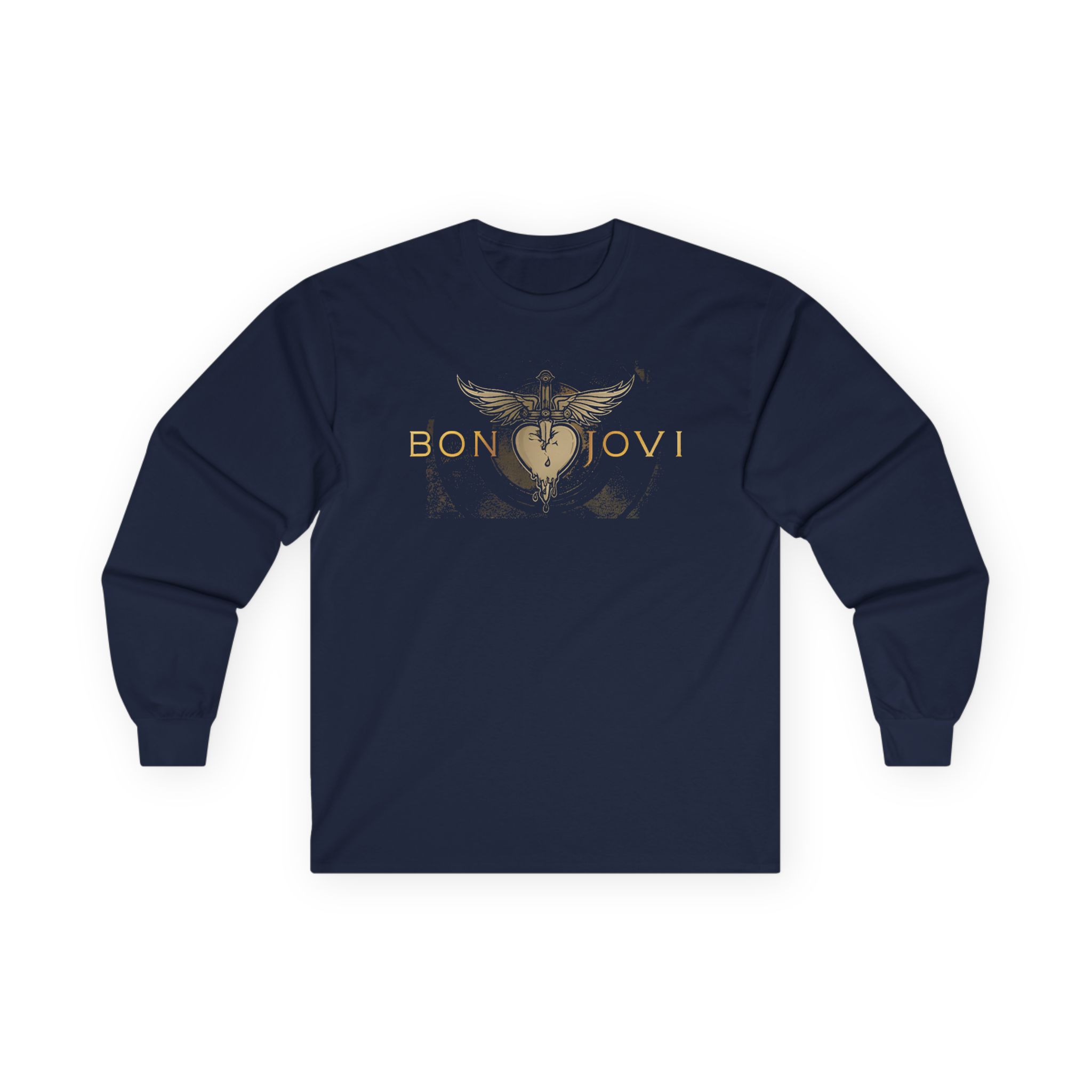 Bon Jovi Heart & Dagger Vinyl Unisex Ultra Cotton Long Sleeve Tee