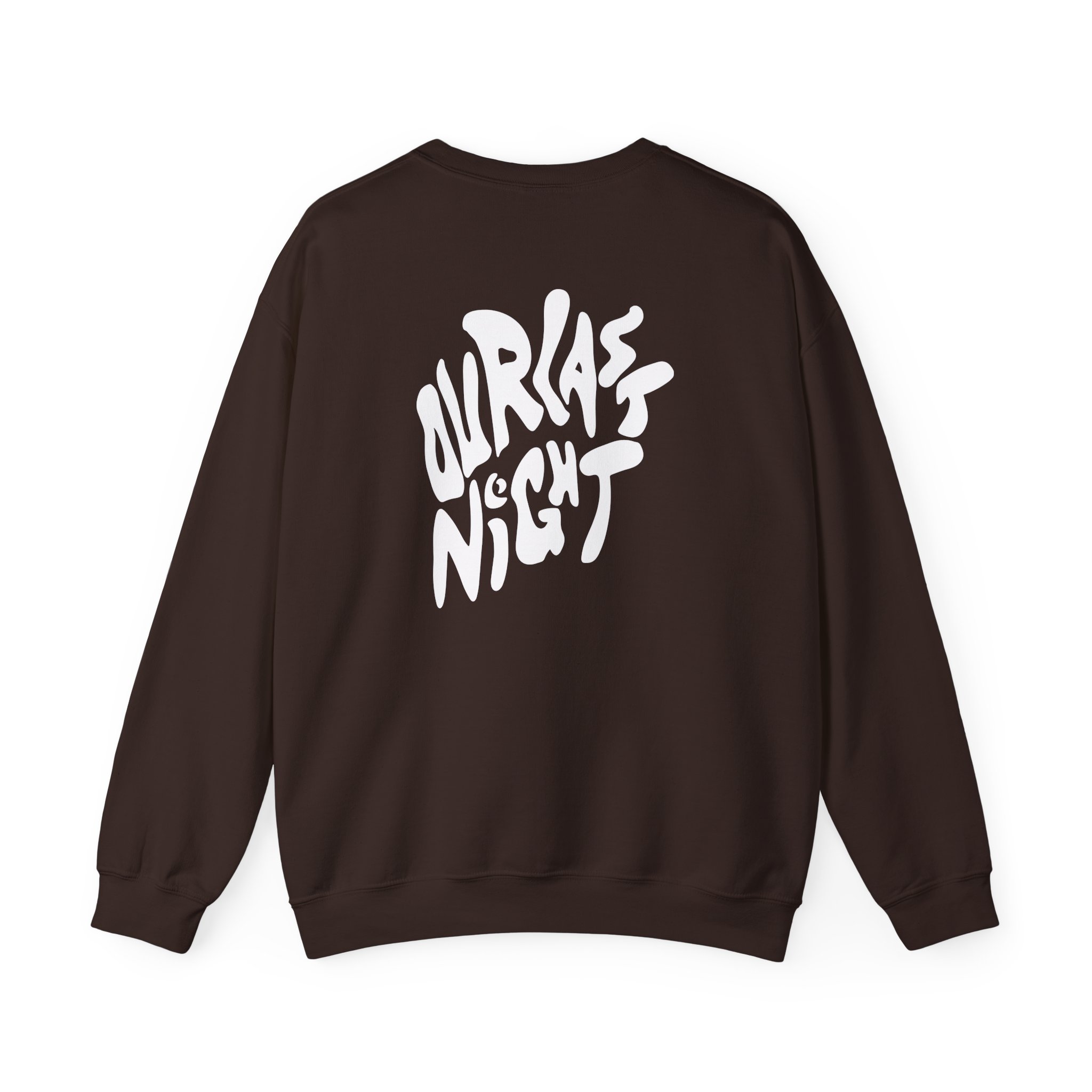 Our Last Night Black Swirl Text Unisex Heavy Blendâ„¢ Crewneck Sweatshirt