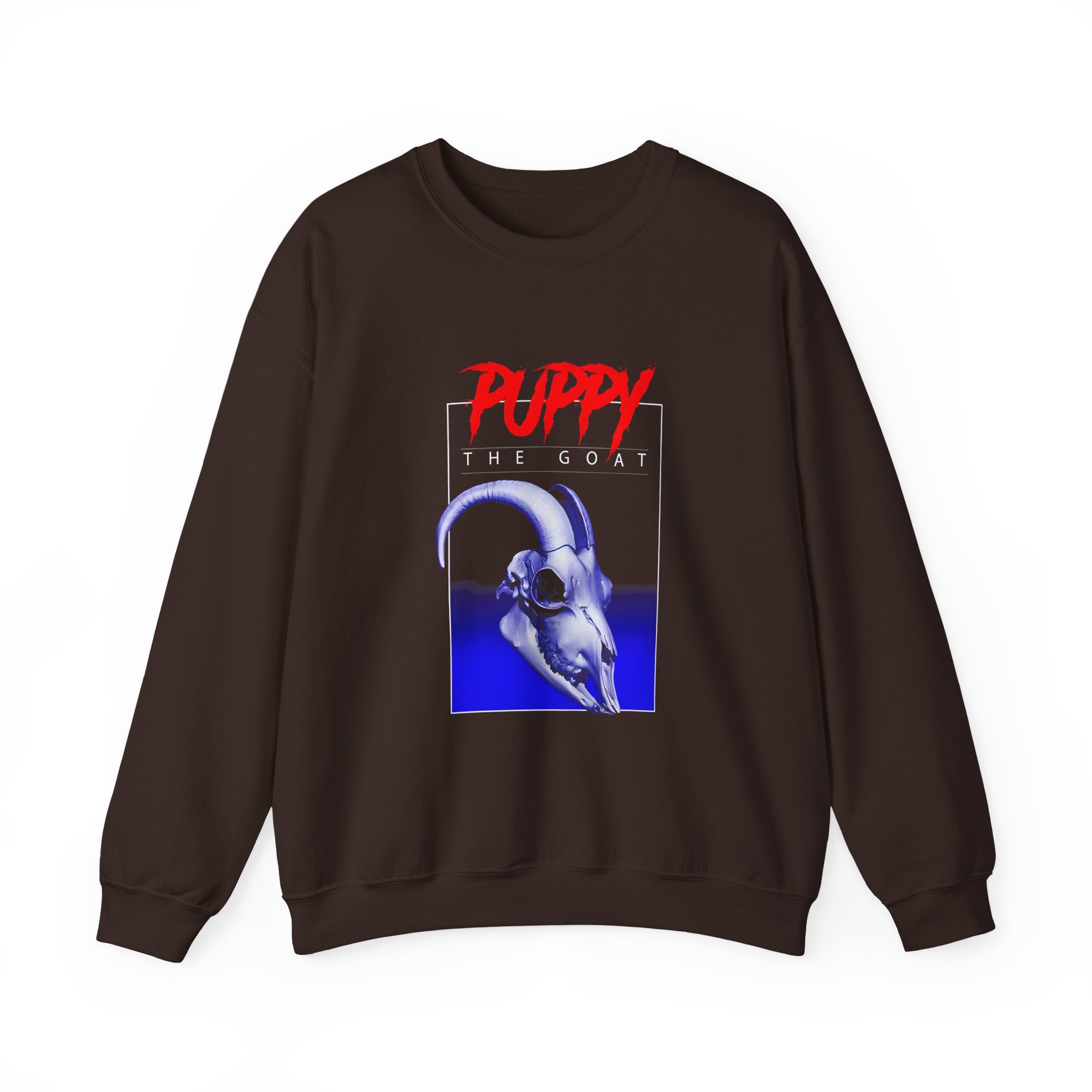 Puppy Goat Skull Unisex Heavy Blend Crewneck Sweatshirt