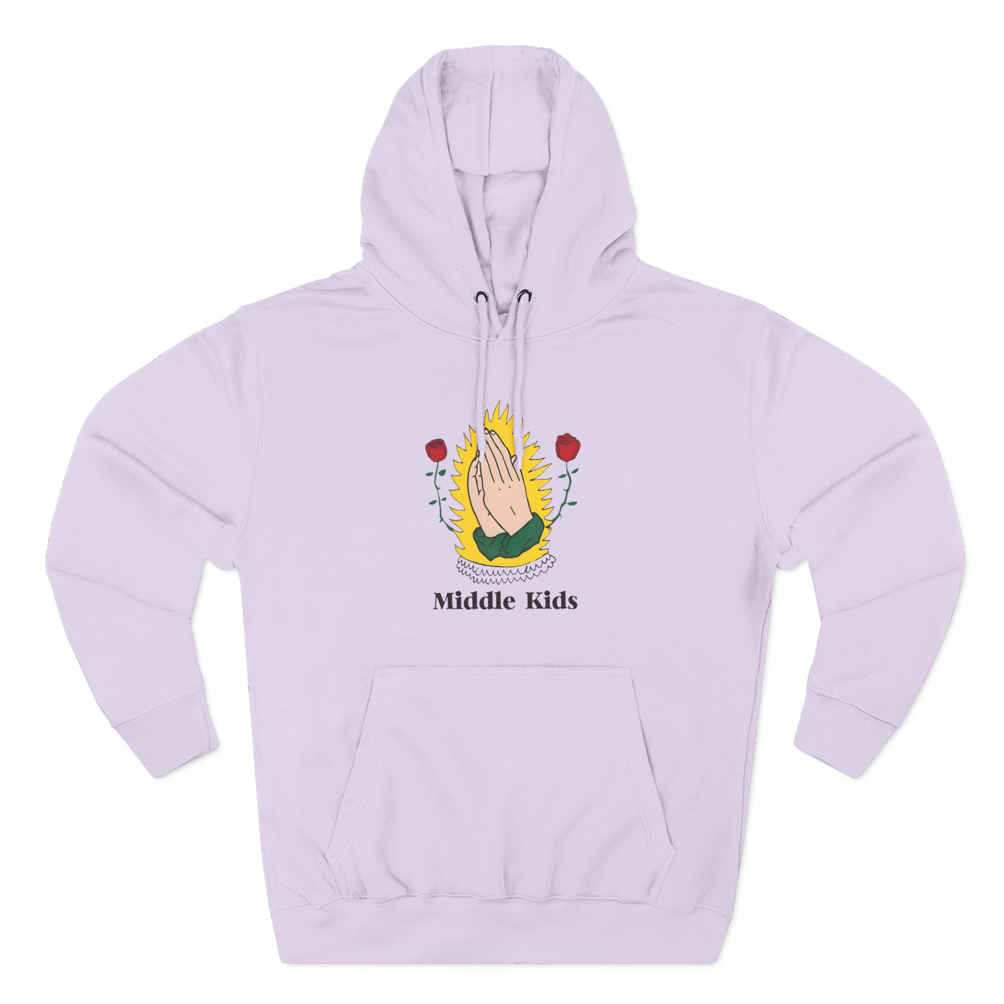Middle Kids Praying Hands Three-Panel Fleece Hoodie
