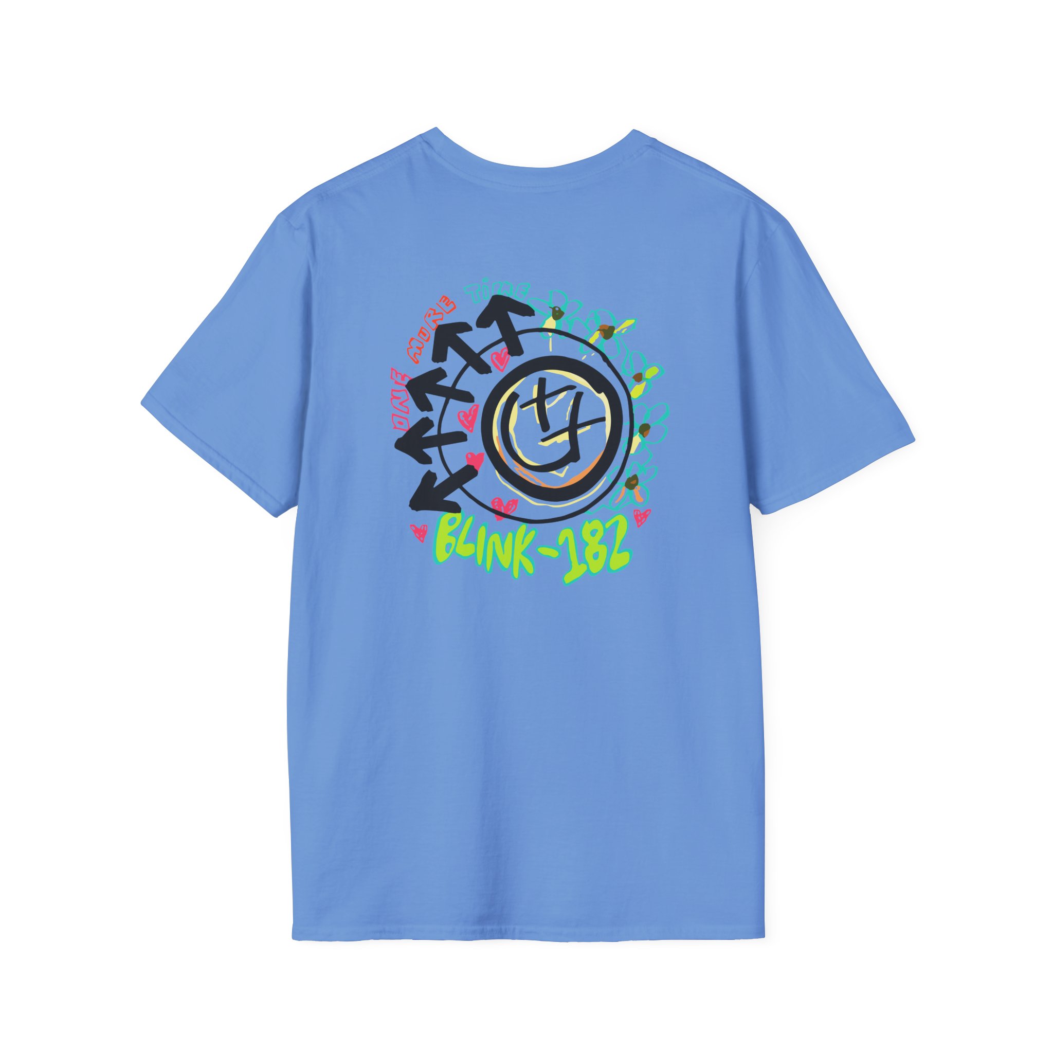 Blink 182 One More Time Smiley Sketch Unisex Softstyle T-Shirt