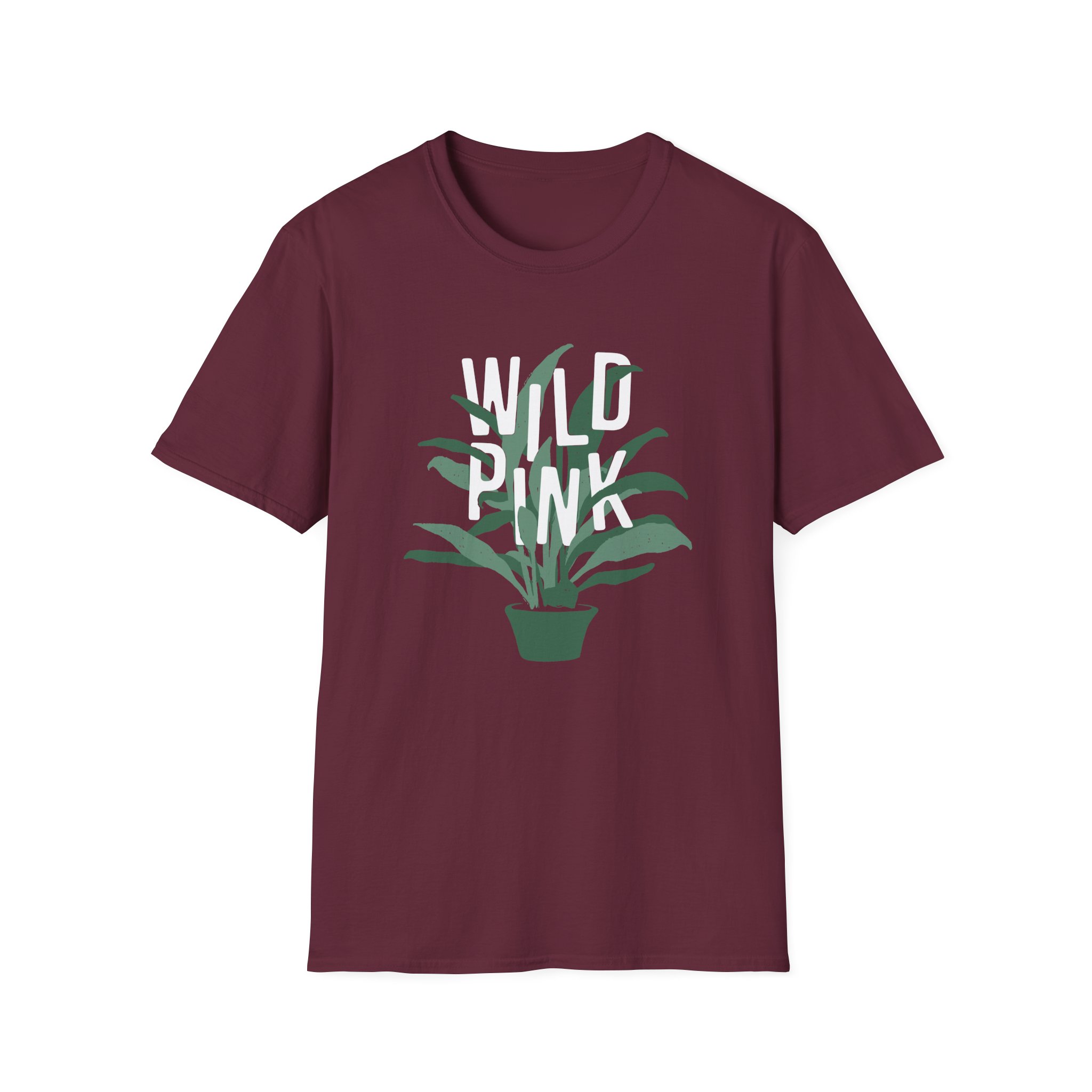 Wild Pink House Plant Unisex Softstyle T-Shirt