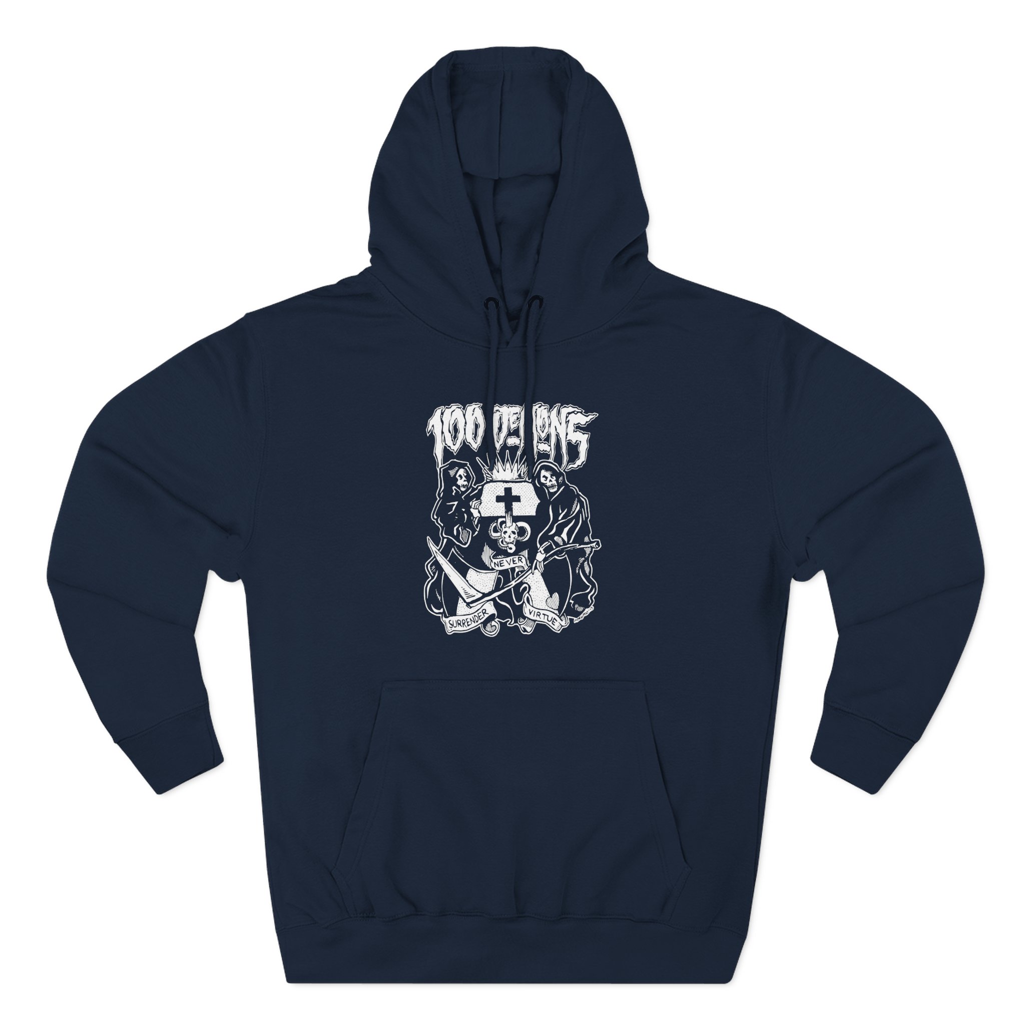 100 Demons Three-Panel Fleece Hoodie