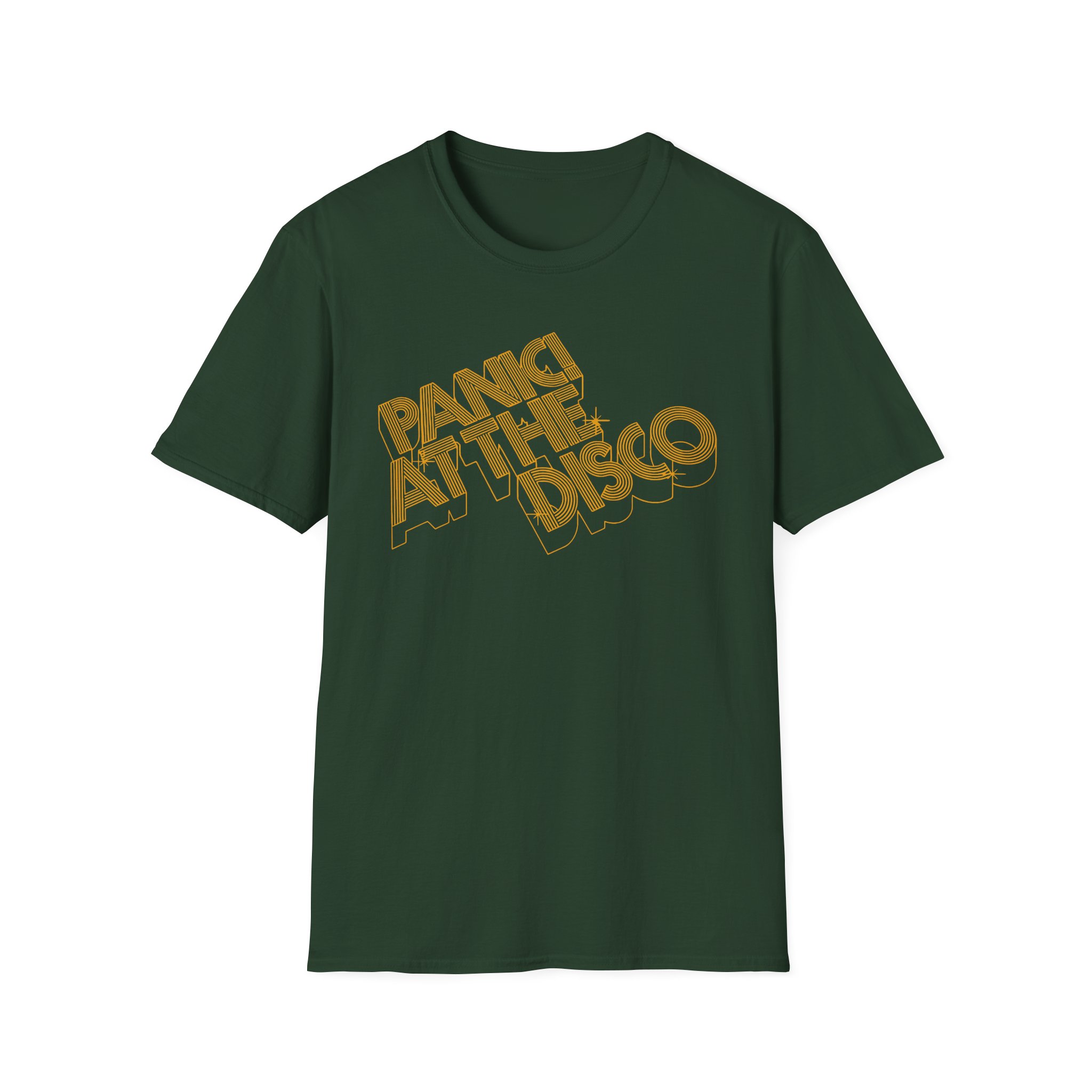 Panic at the Disco 3-d Gold Logo Unisex Softstyle T-Shirt