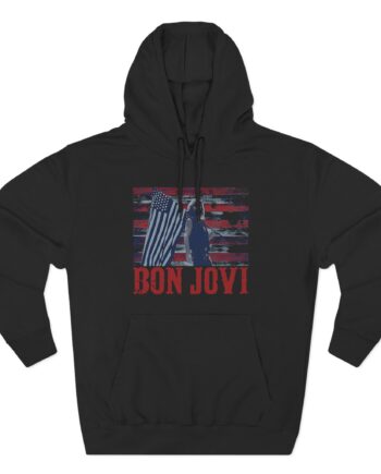 Bon Jovi American Flag Three-Panel Fleece Hoodie