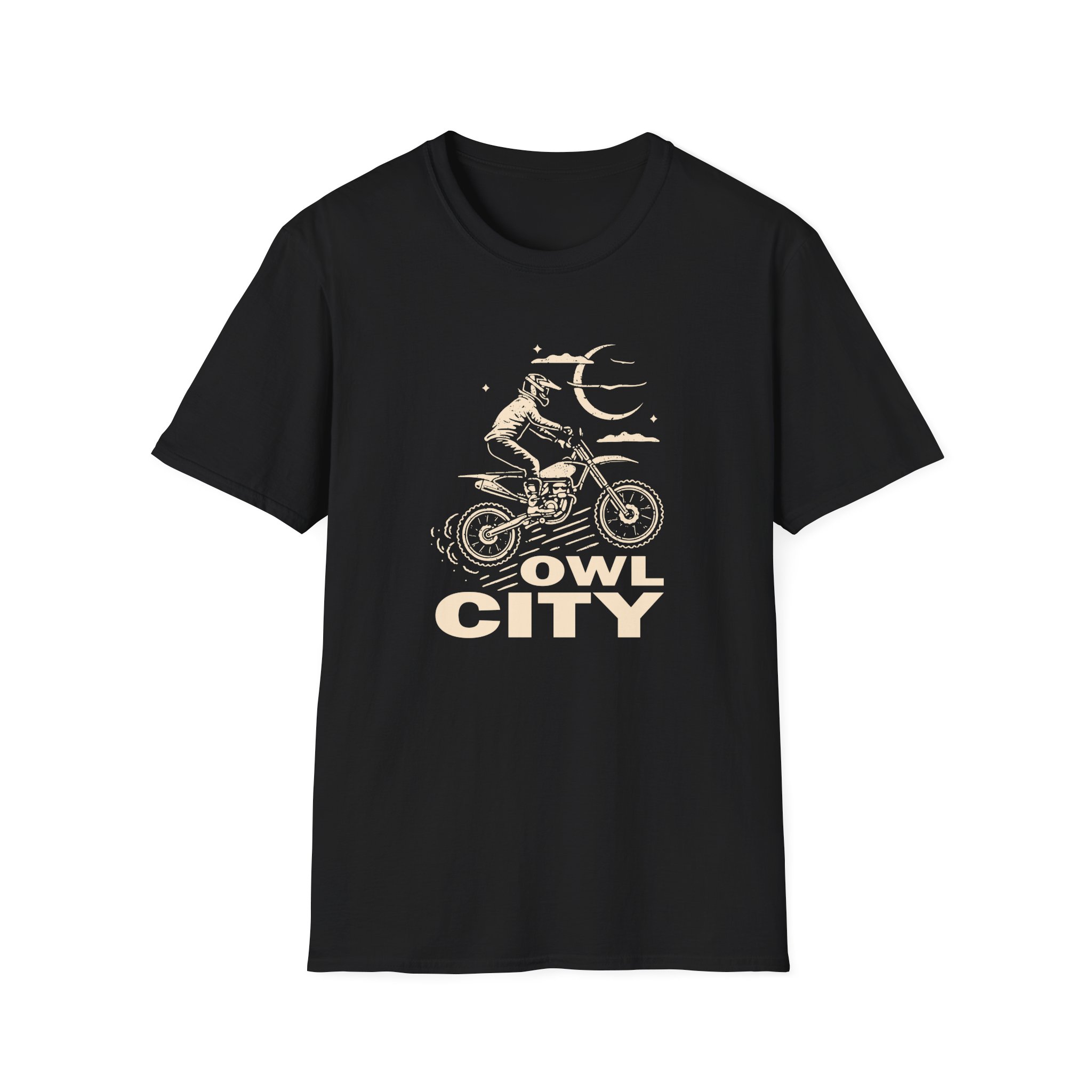 Owl City Motorcycle Puff Unisex Softstyle T-Shirt