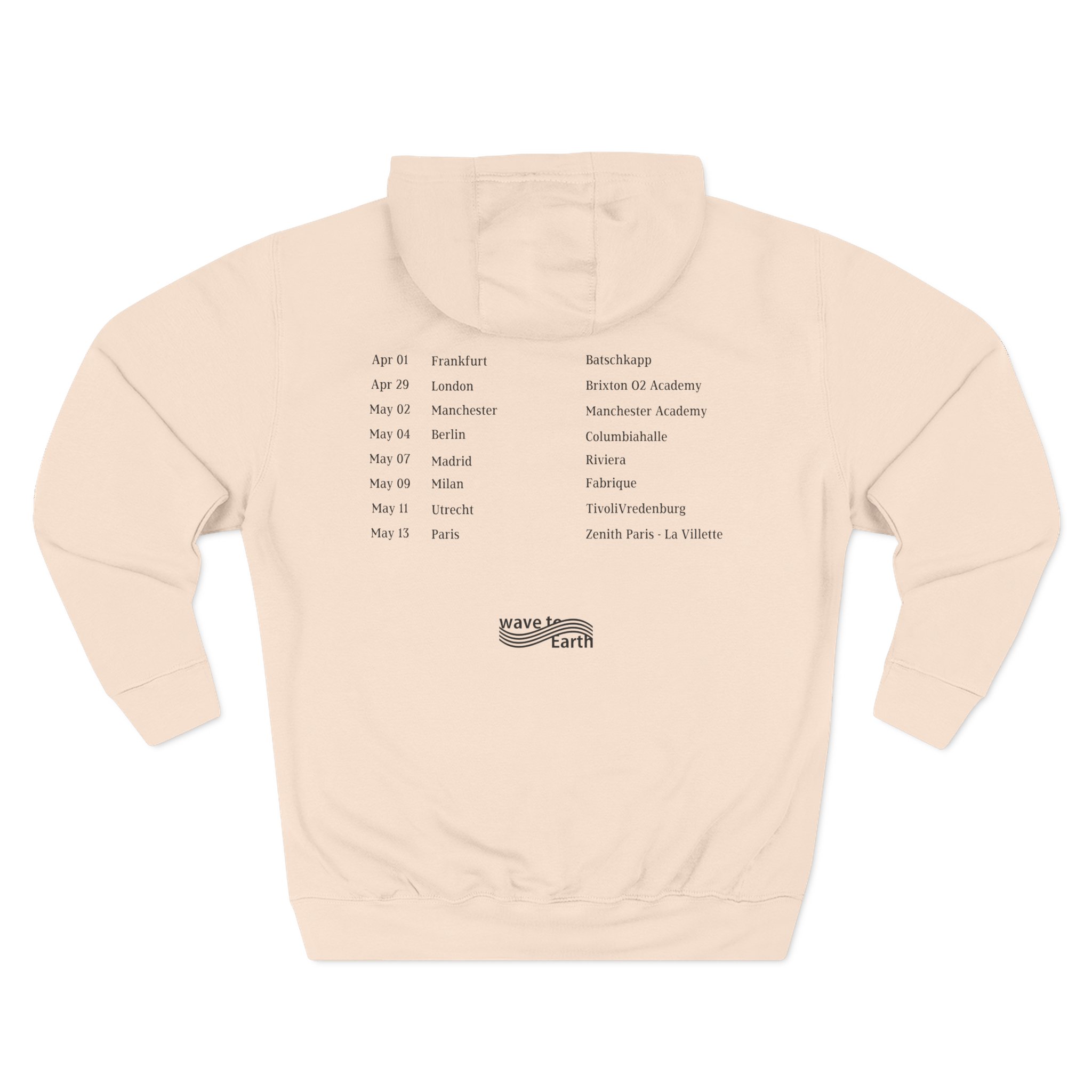 Wave to Earth "0.03 World Tour in Europe Three-Panel Fleece Hoodie