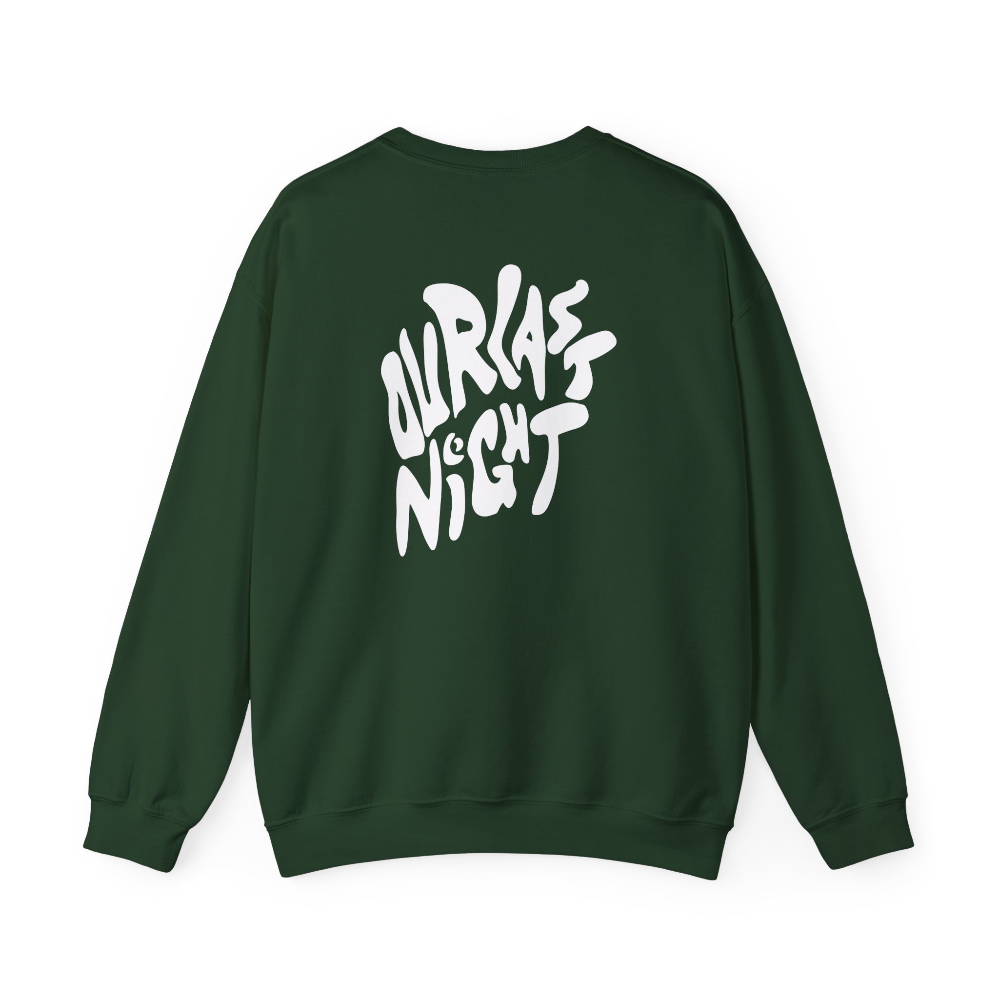 Our Last Night Black Swirl Text Unisex Heavy Blendâ„¢ Crewneck Sweatshirt