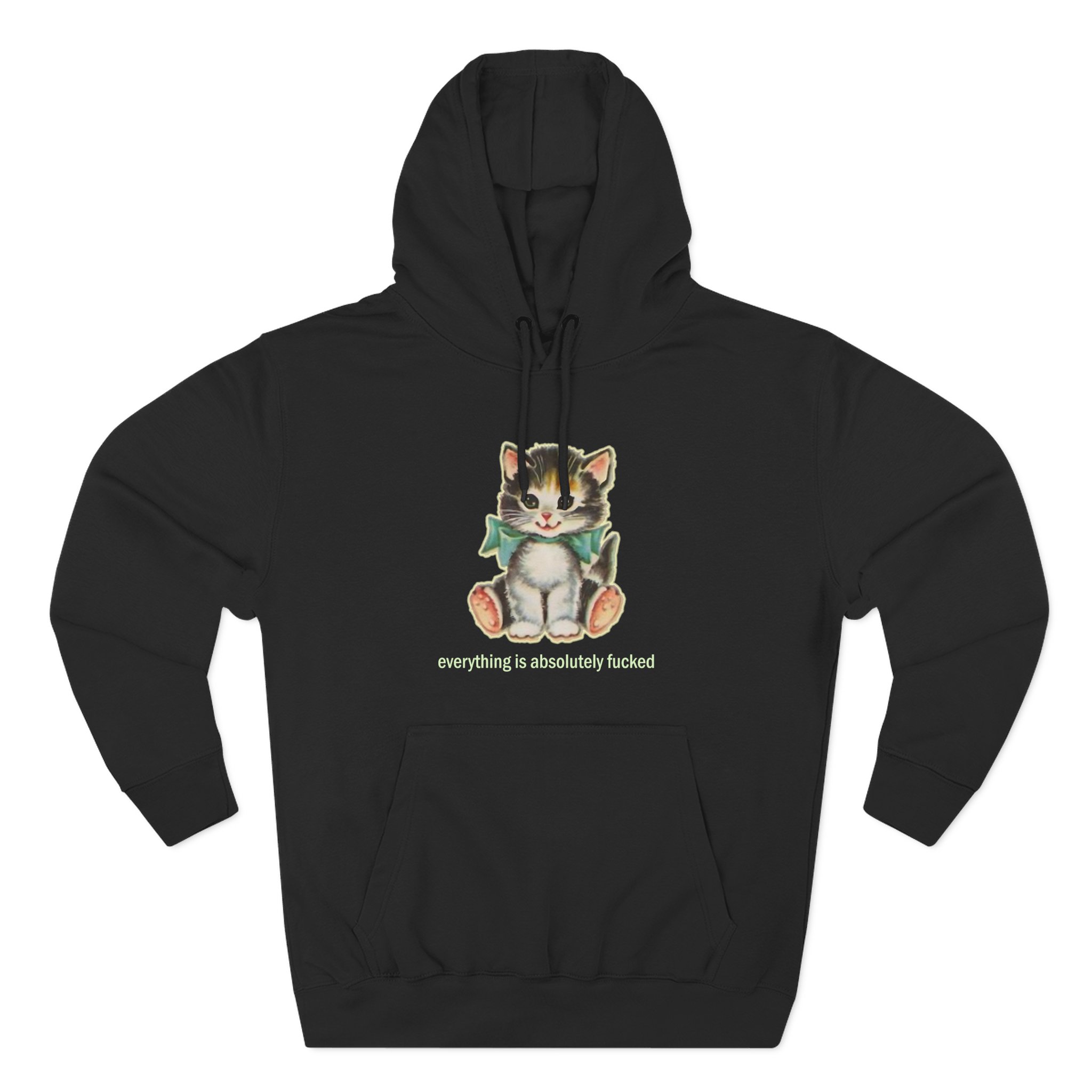 Paleface Cursed Cat Three-Panel Fleece Hoodie