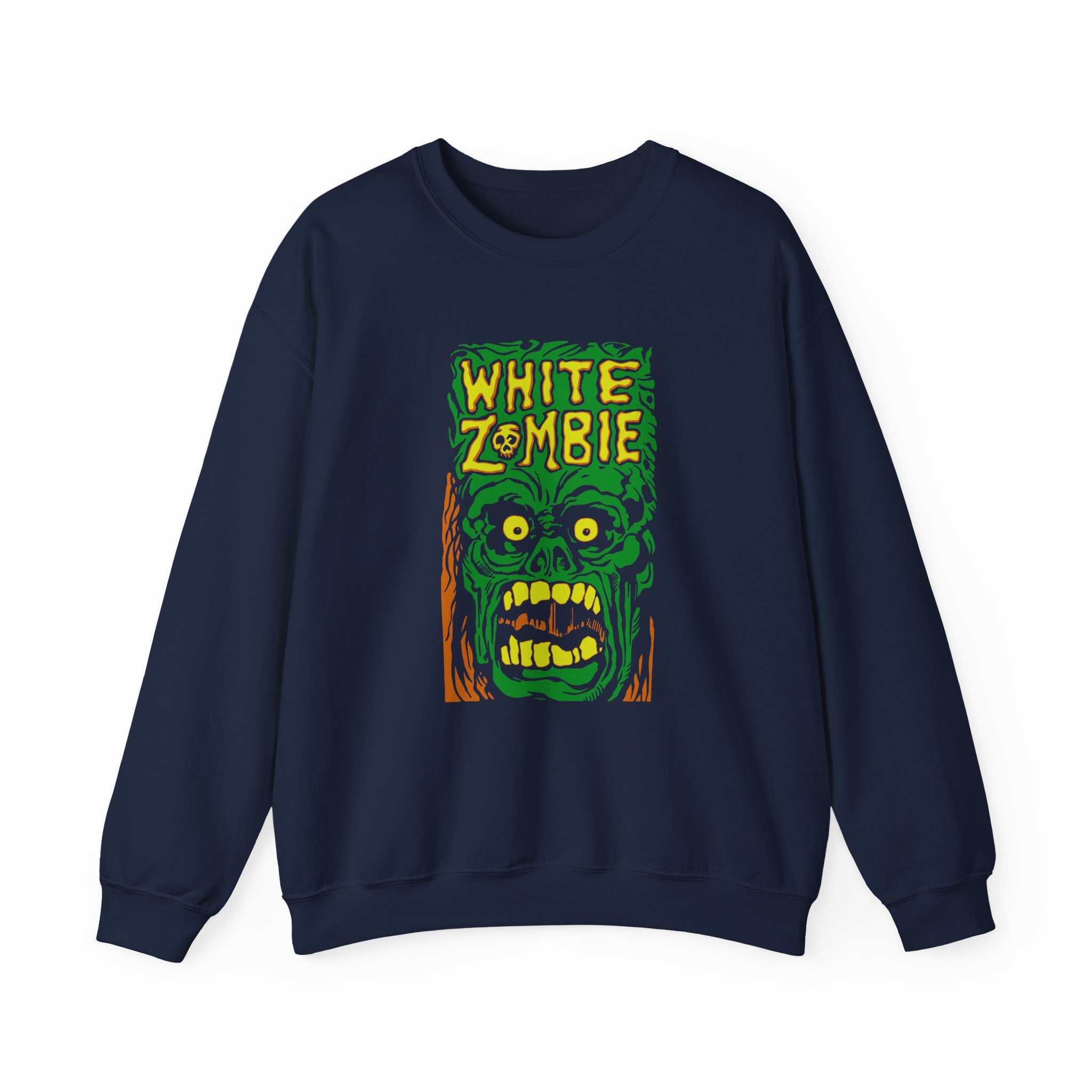 White Zombie Monster Yell Unisex Heavy Blendâ„¢ Crewneck Sweatshirt