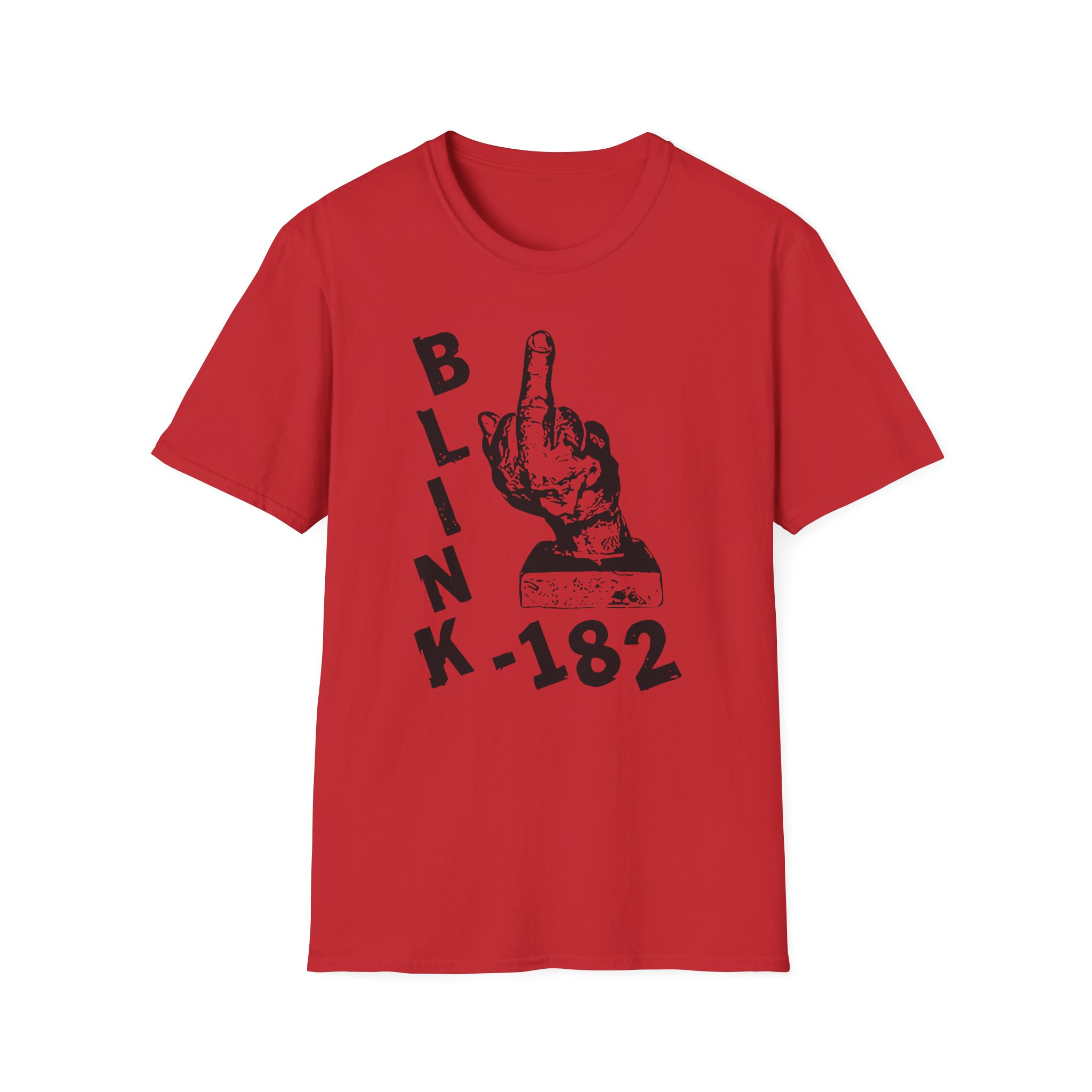 Blink 182 Pink Middle Finger Unisex Softstyle T-Shirt