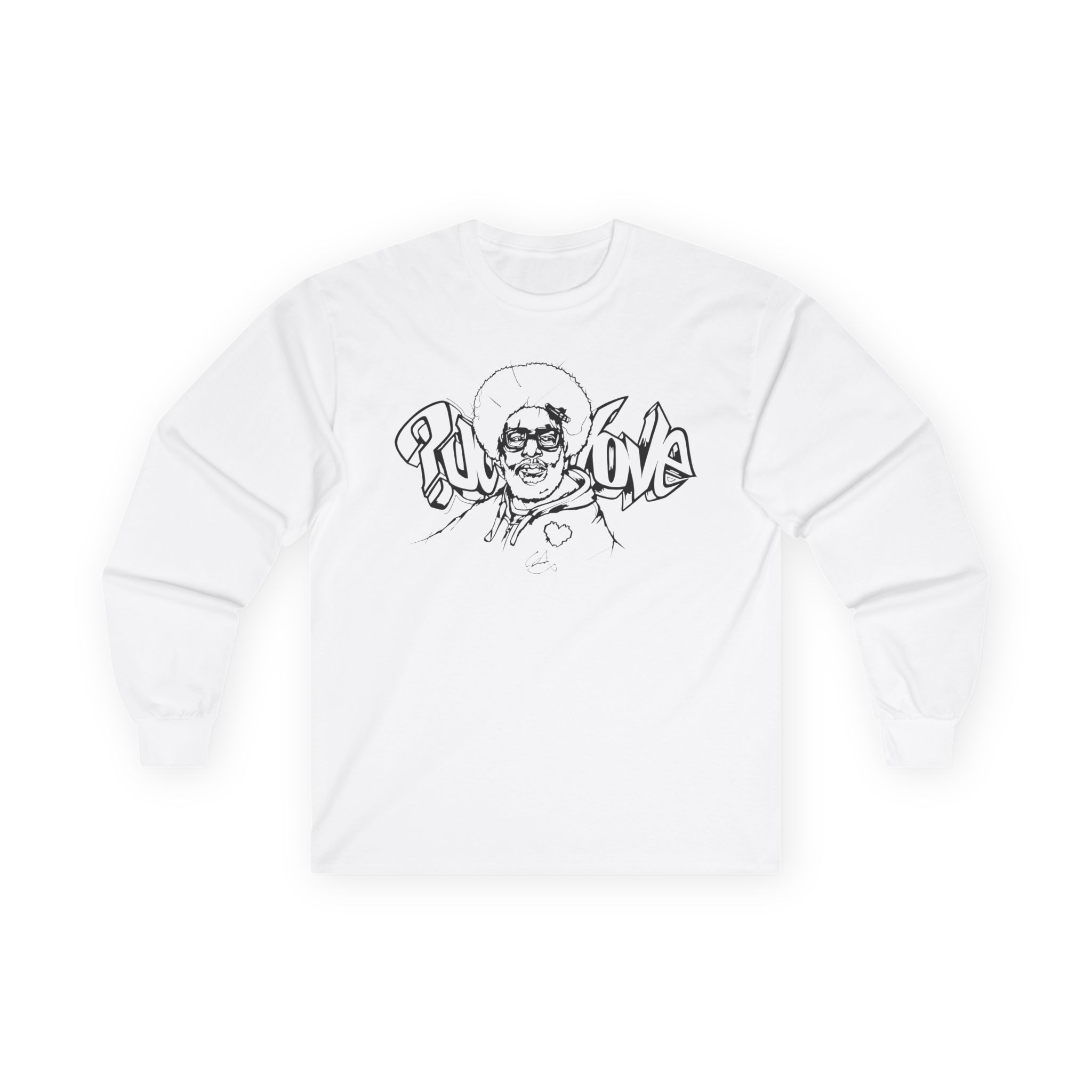 The Roots Questlove Sketch Unisex Ultra Cotton Long Sleeve Tee