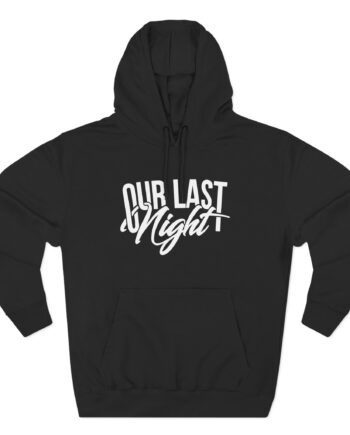Our Last Night Script Three-Panel Fleece Hoodie
