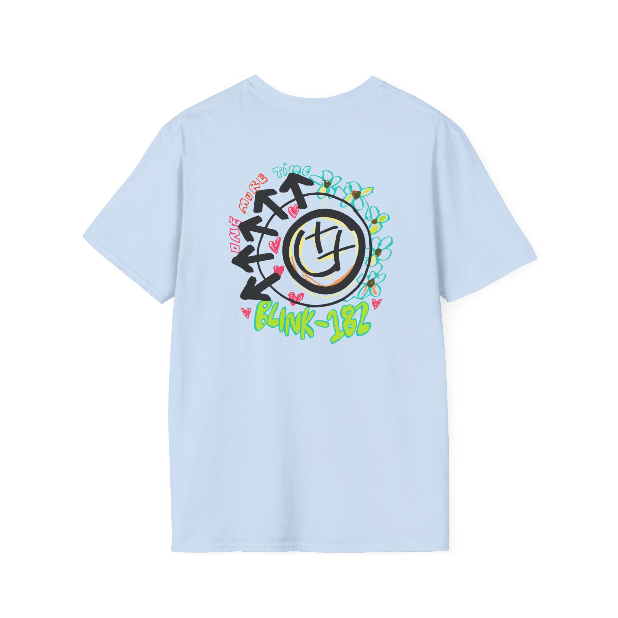 Blink 182 One More Time Smiley Sketch Unisex Softstyle T-Shirt