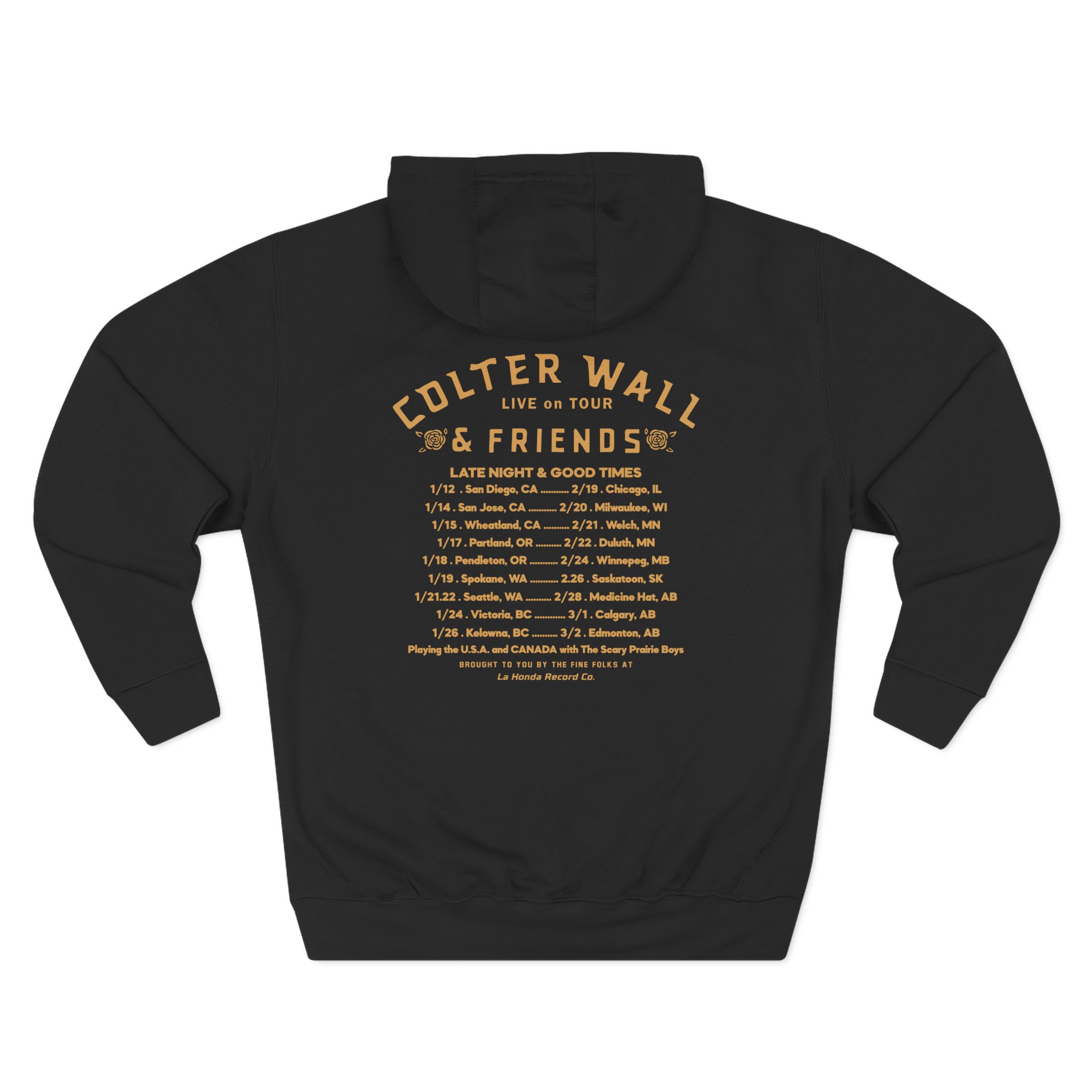 Colter Wall & Friends In Concert Three-Panel Fleece Hoodie