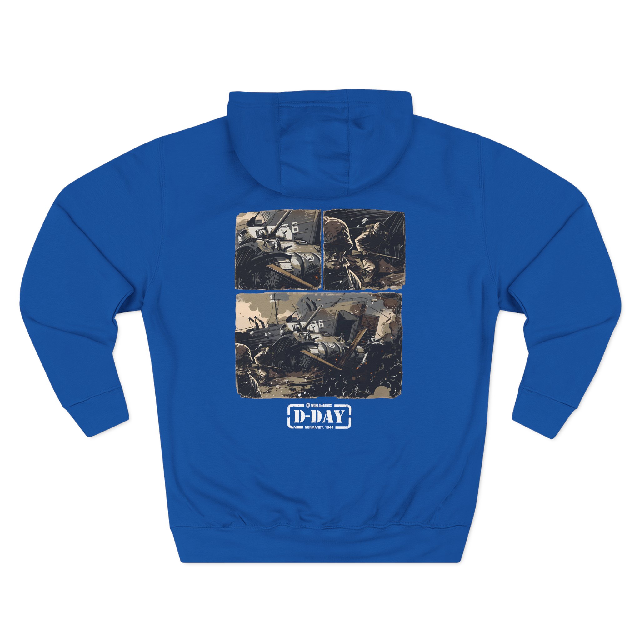 World of Tank Wot D-day Fury Storm Three-Panel Fleece Hoodie