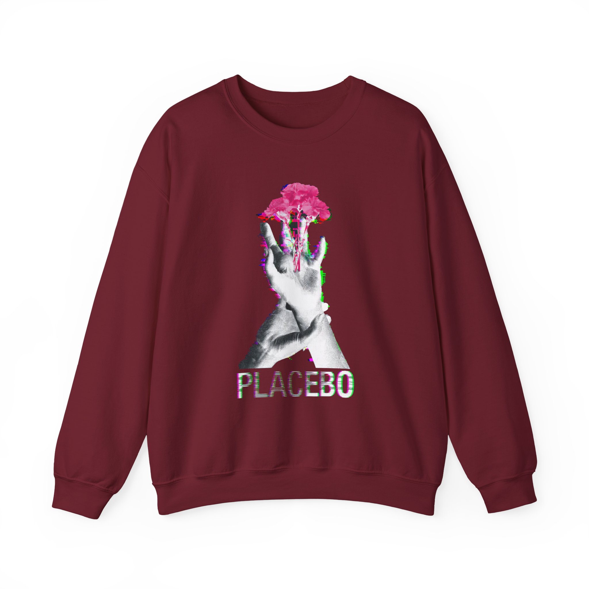 Placebo Flower Hand Unisex Heavy Blendâ„¢ Crewneck Sweatshirt