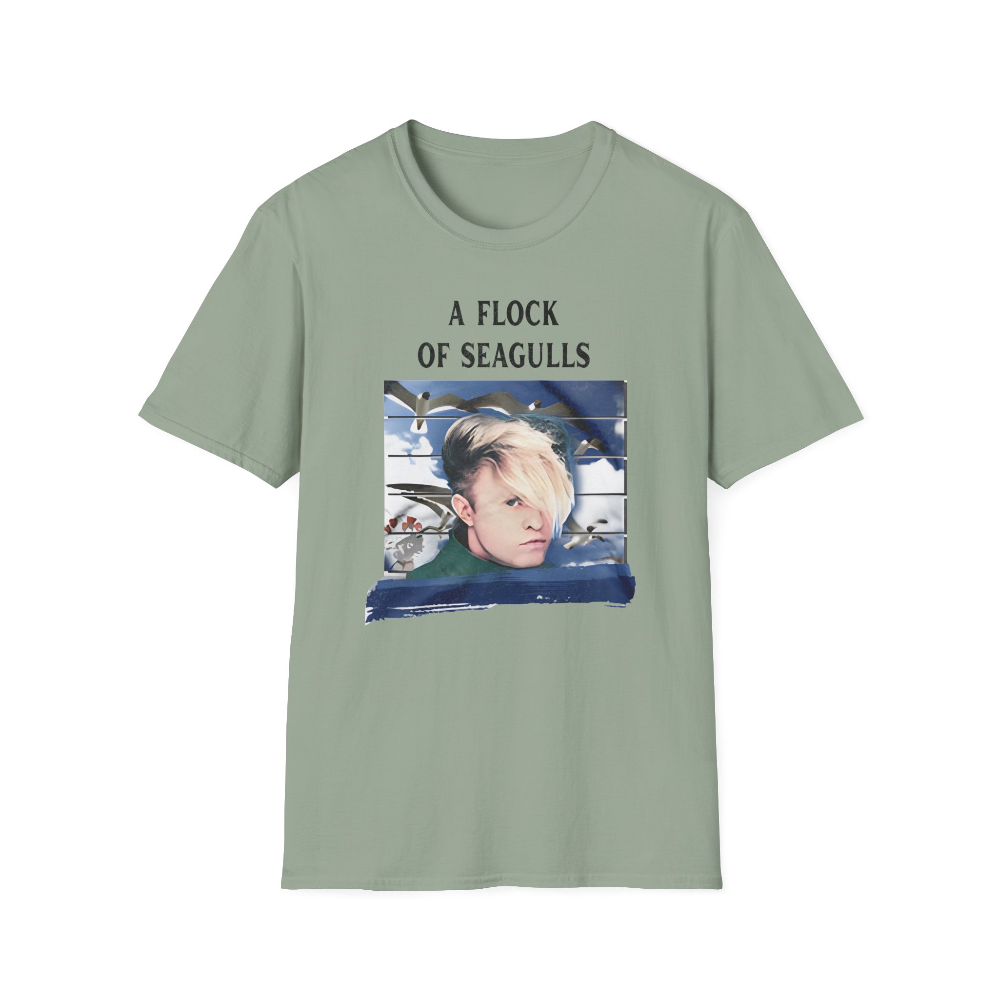 A Flock of Seagulls Birds in Flight Unisex Softstyle T-Shirt