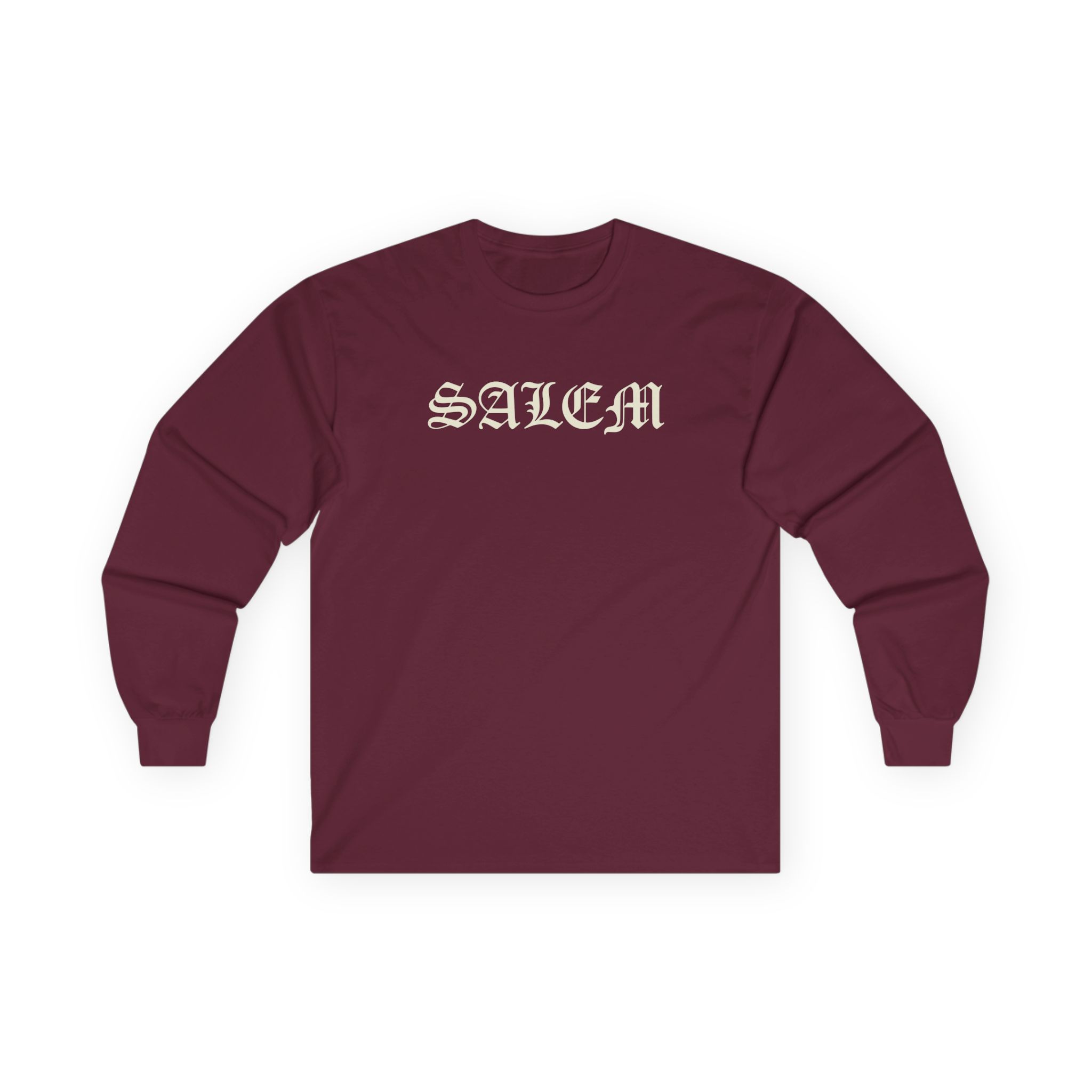Salem Old English Unisex Ultra Cotton Long Sleeve Tee