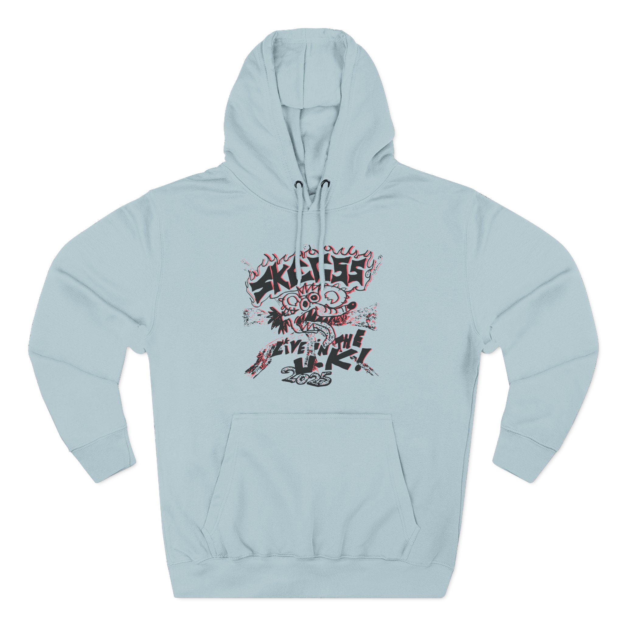 Skegss Live in the Uk 2025 Three-Panel Fleece Hoodie