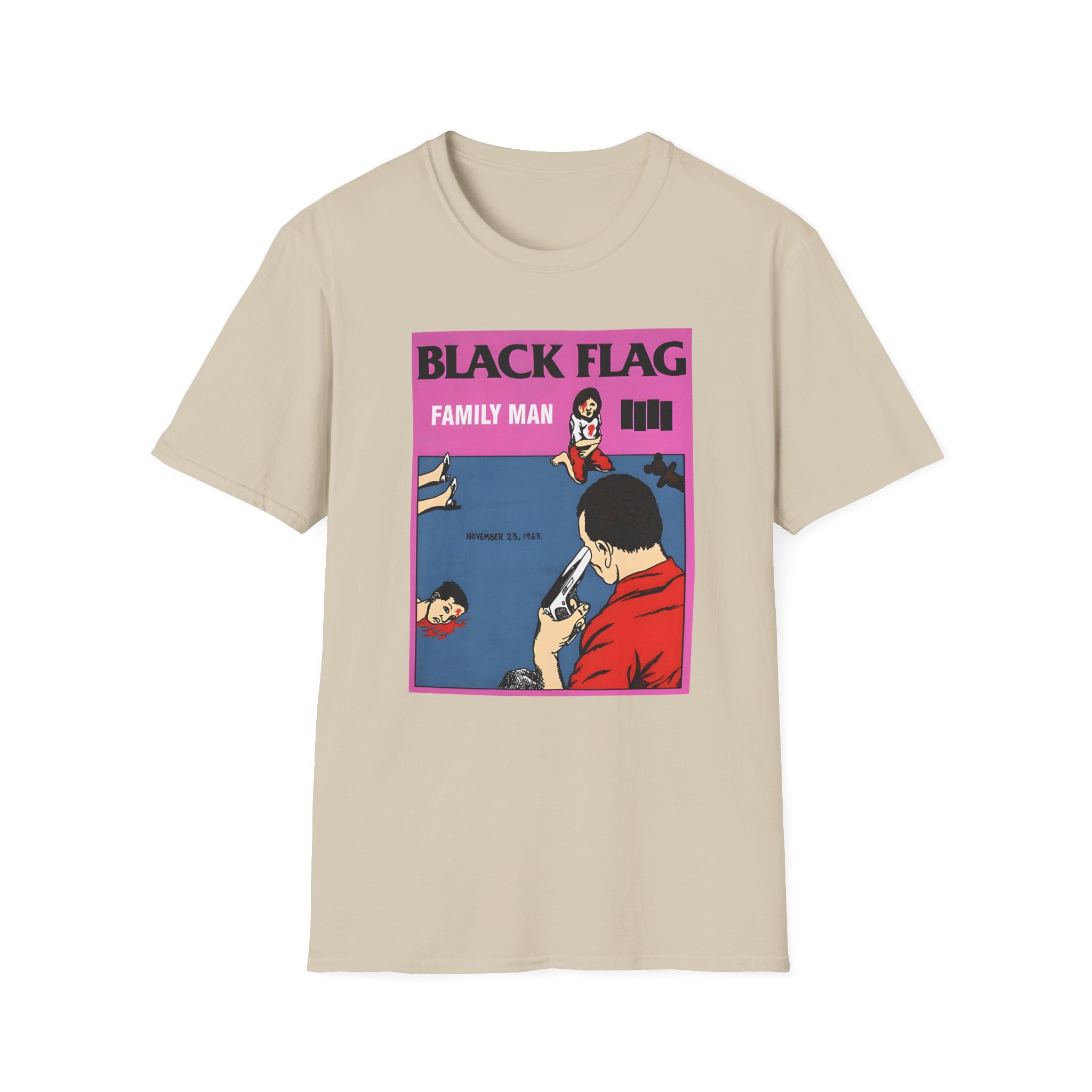 Black Flag Family Man Unisex Softstyle T-Shirt