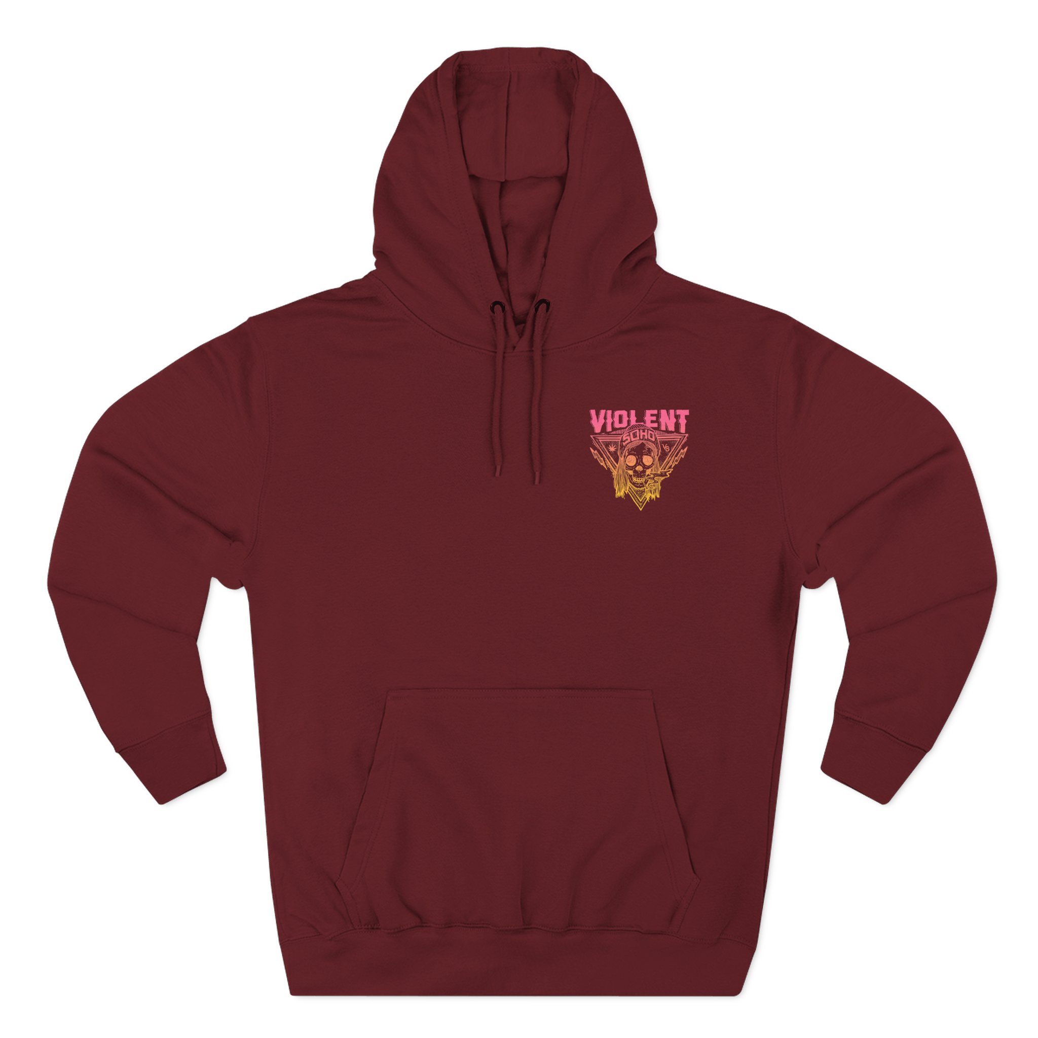 Violent Soho Blazin' Skull Gradient Three-Panel Fleece Hoodie