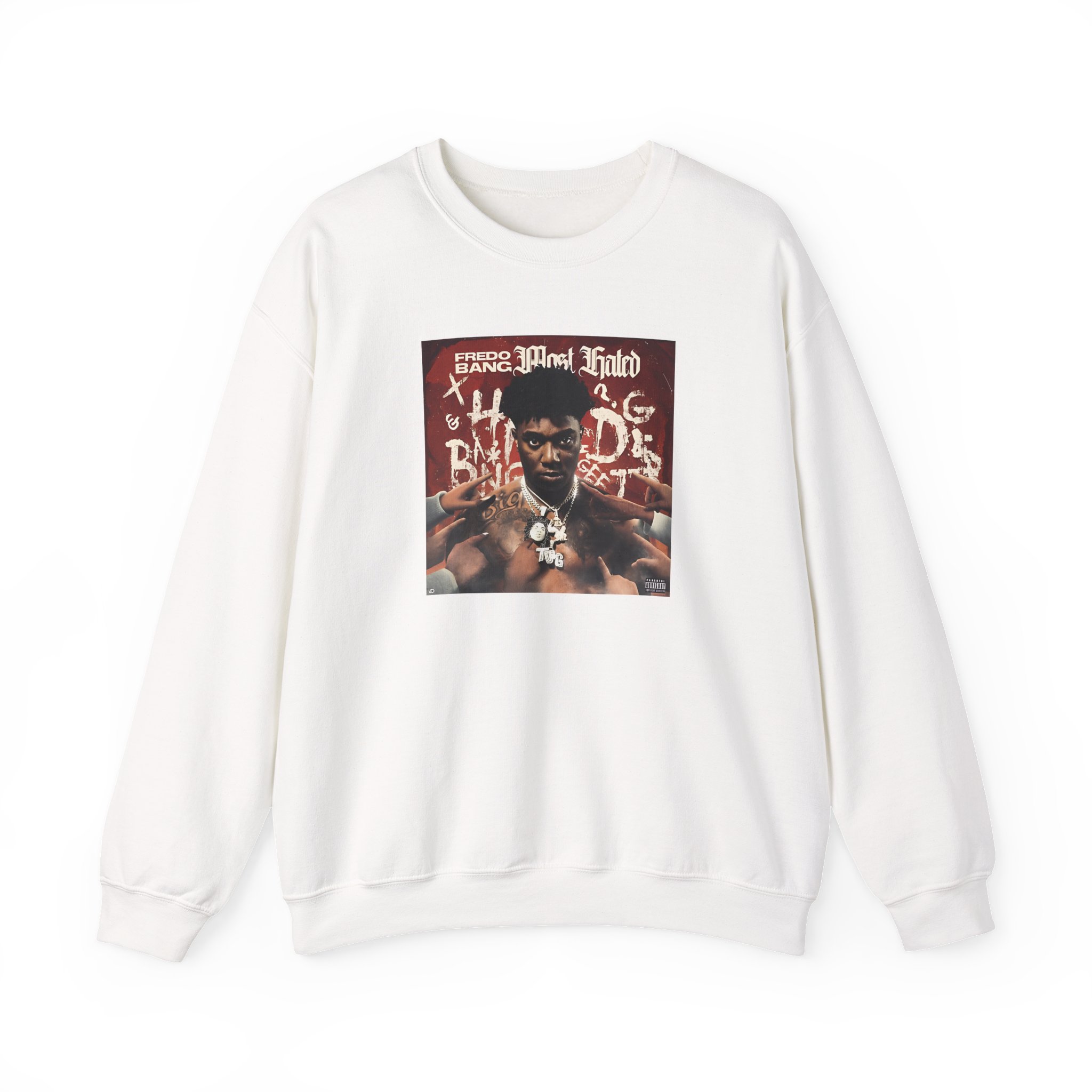 Fredo Bang Most Hated Unisex Heavy Blendâ„¢ Crewneck Sweatshirt